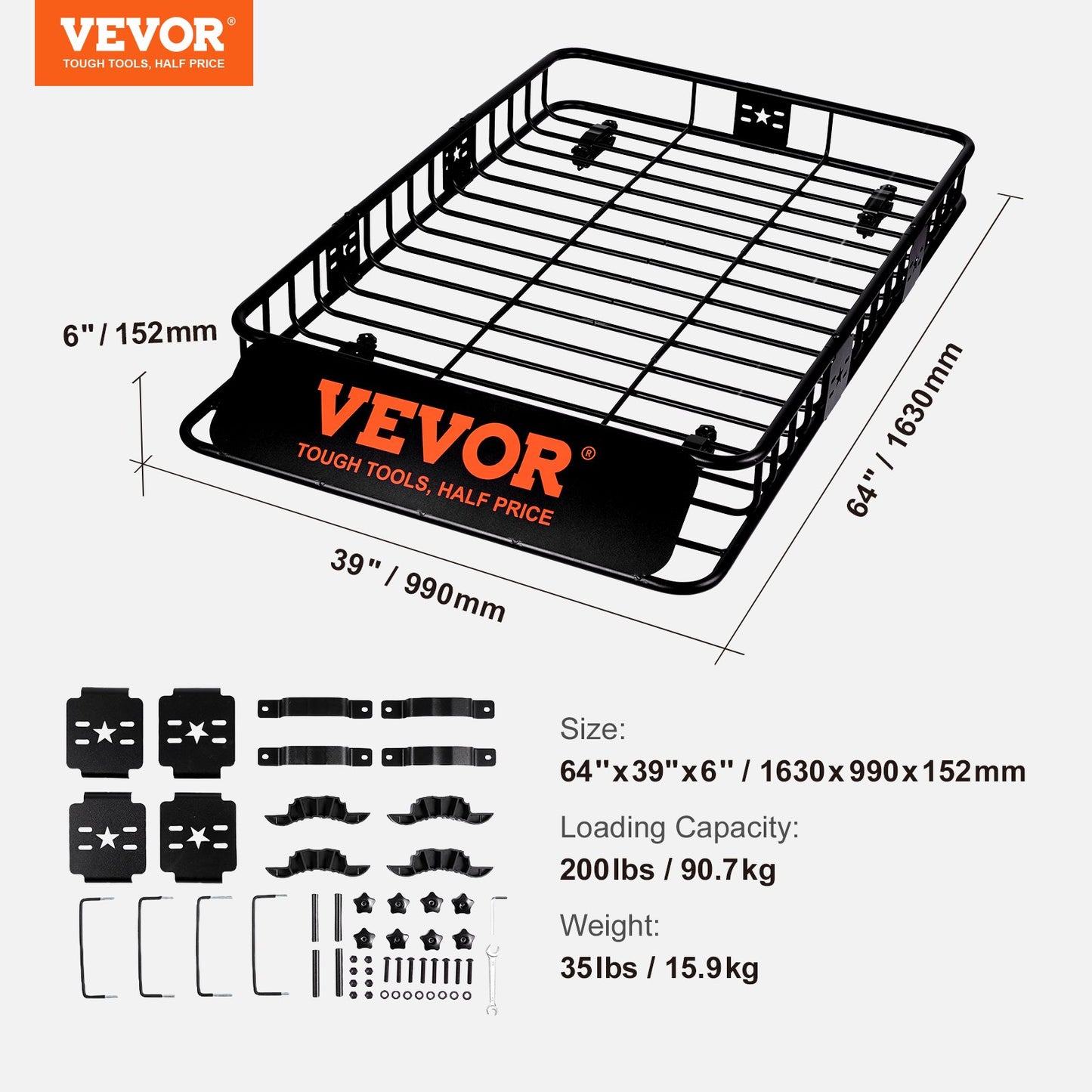 Roof Rack Cargo Basket 200 — view 8