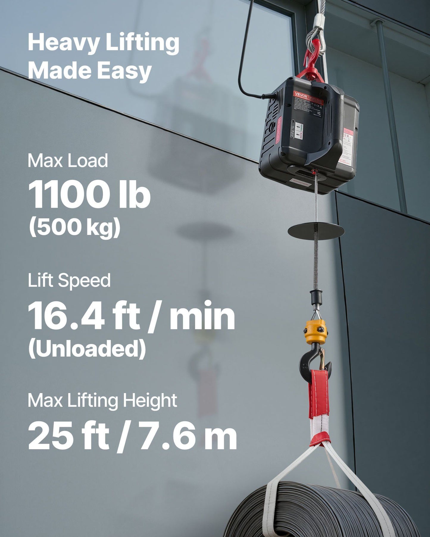 2-in-1 Electric Hoist Winch — view 3