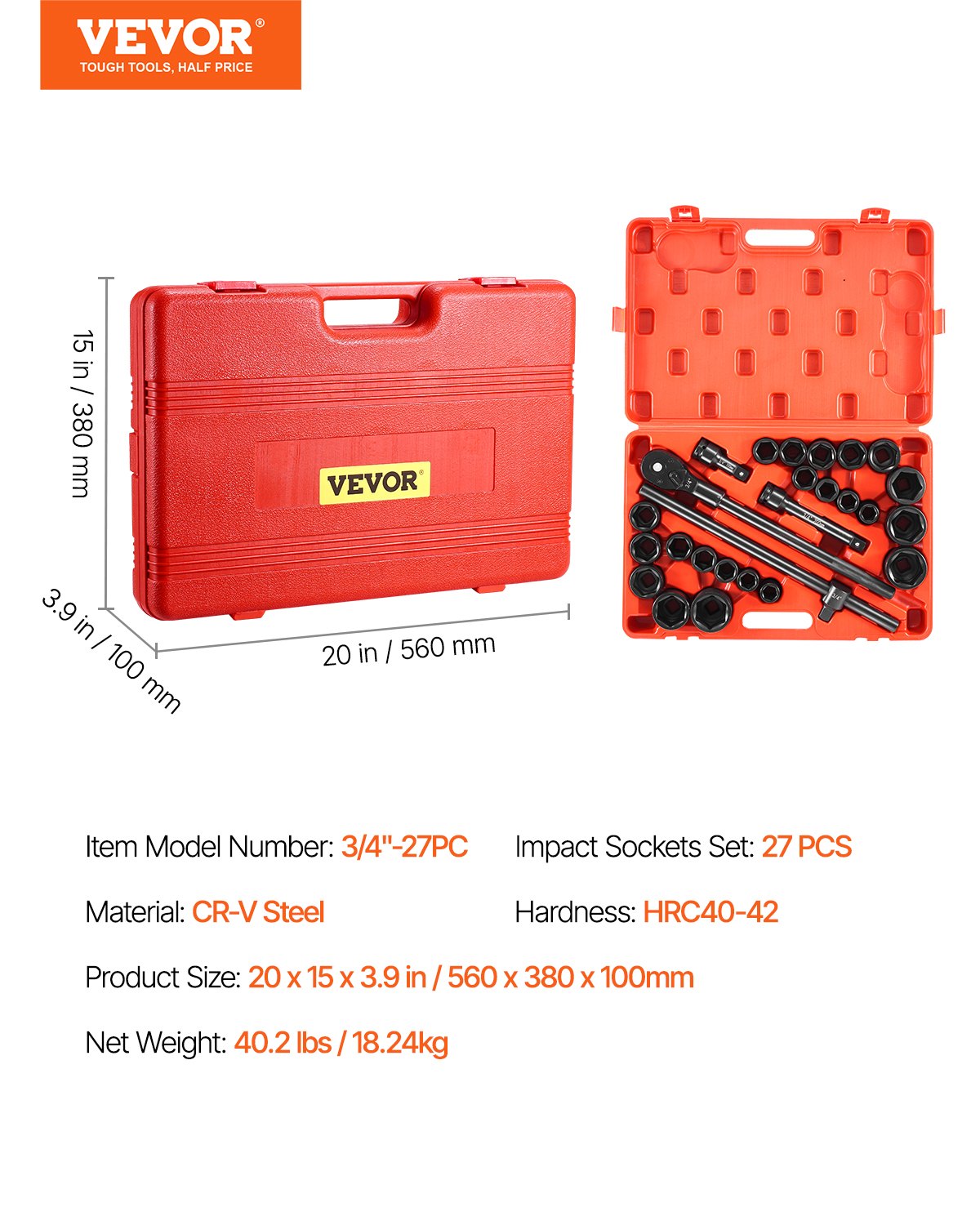 Impact Socket Set 3/4 Inches — view 8