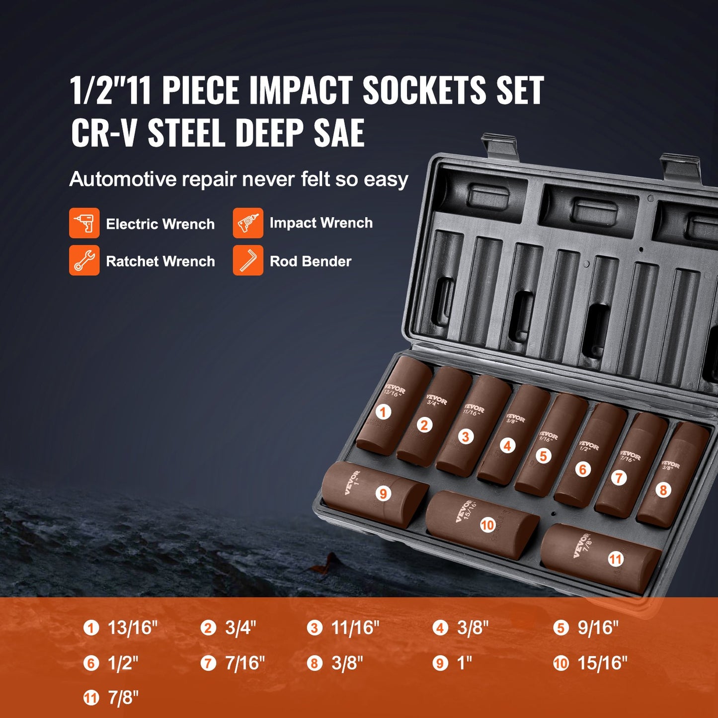 1/2 Drive Impact Socket Set — view 4