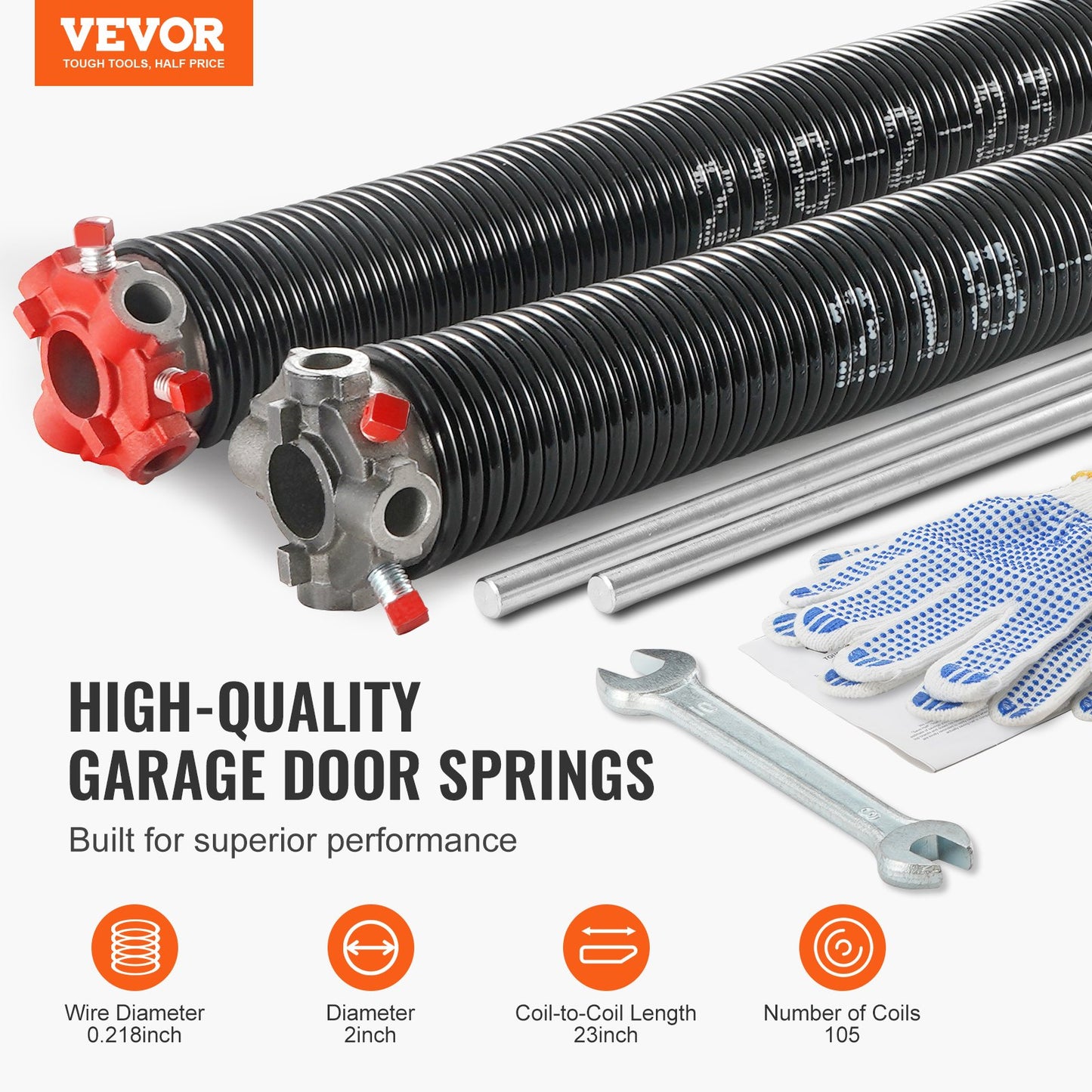 Garage Door Torsion Springs Pair — view 3