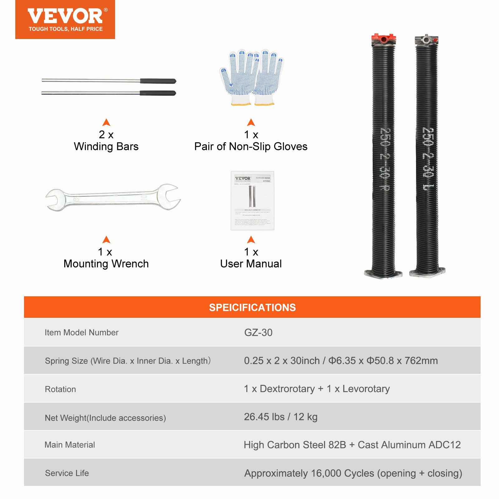 Garage Door Torsion Springs, 16000 — view 8
