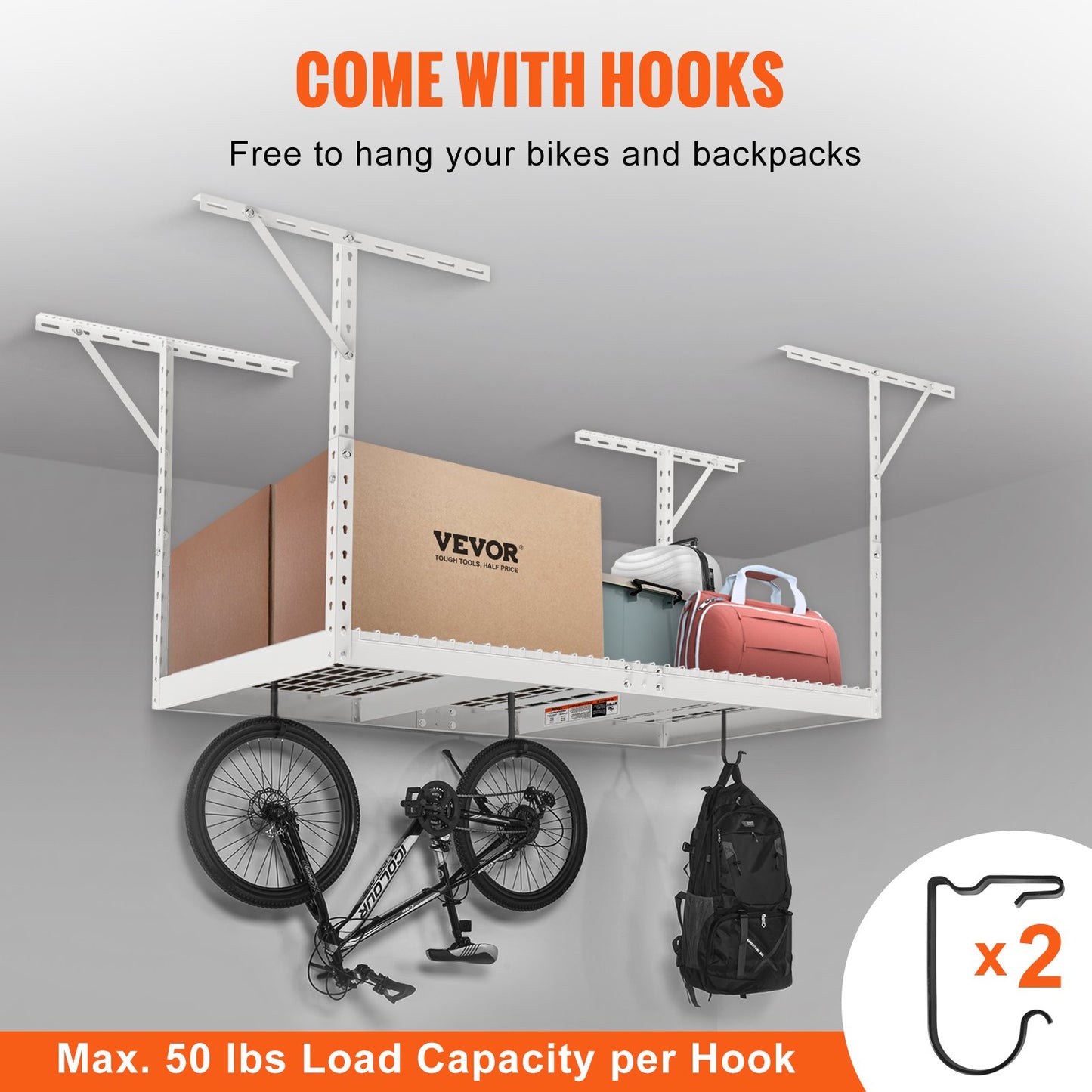 Overhead Adjustable Garage Storage Rack — view 7