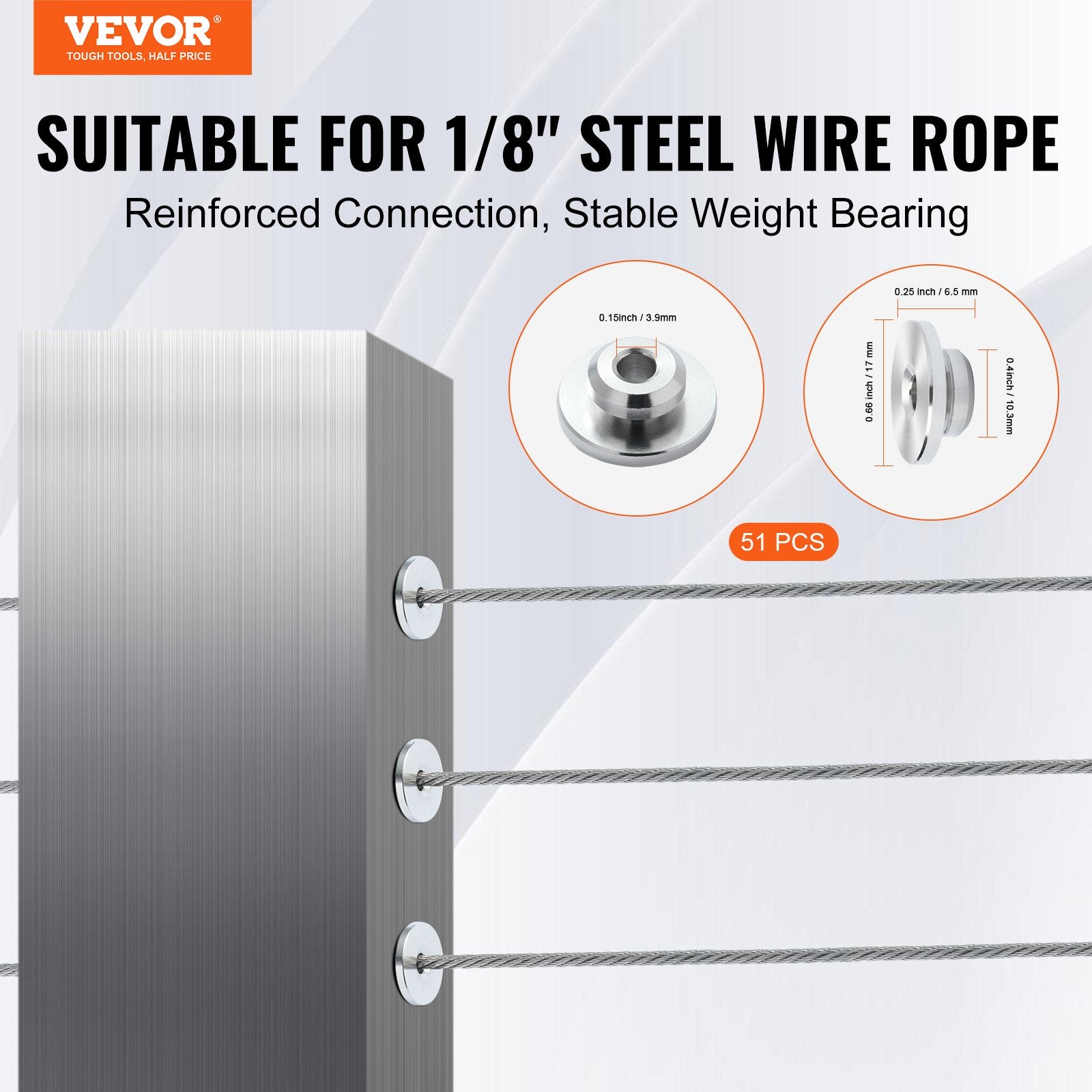 51Pack Cable Railing Kit 3.2mm — view 3