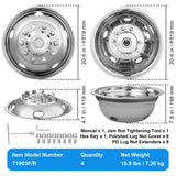 50cm 8 Lug Wheel Simulators — view 8