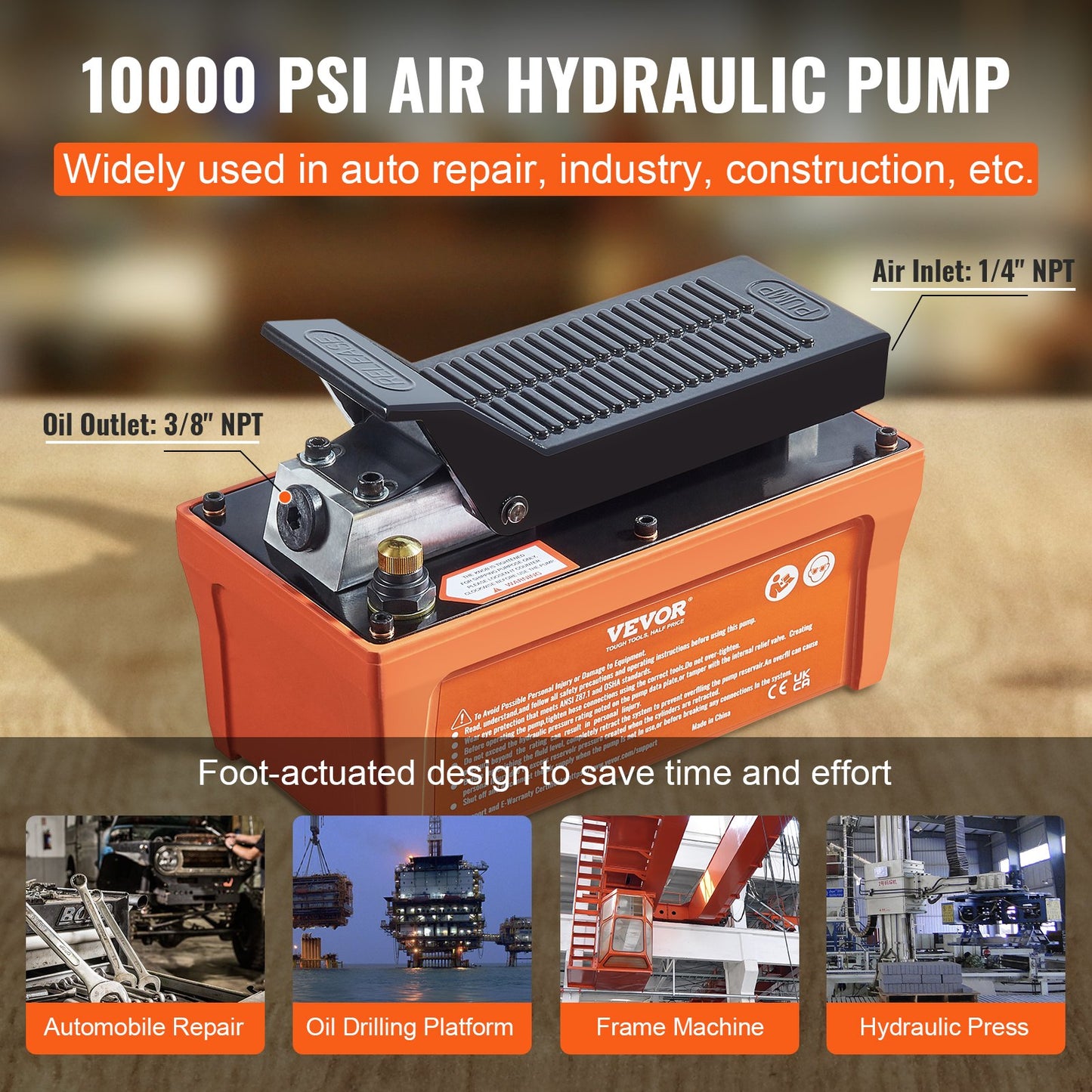 Air Hydraulic Pump, 10,000 PSI — view 7