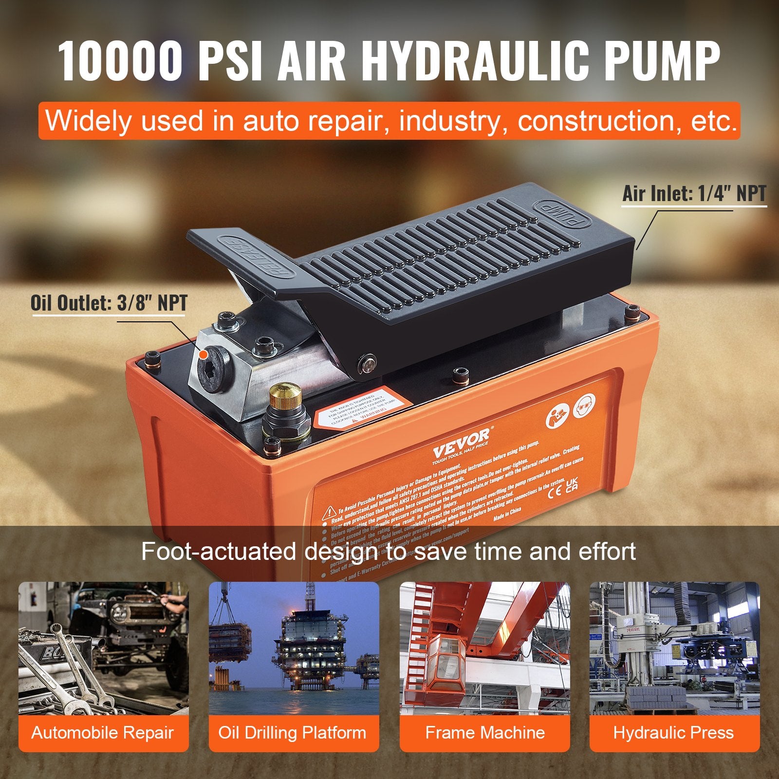 Air Hydraulic Pump, 10,000 PSI — view 7