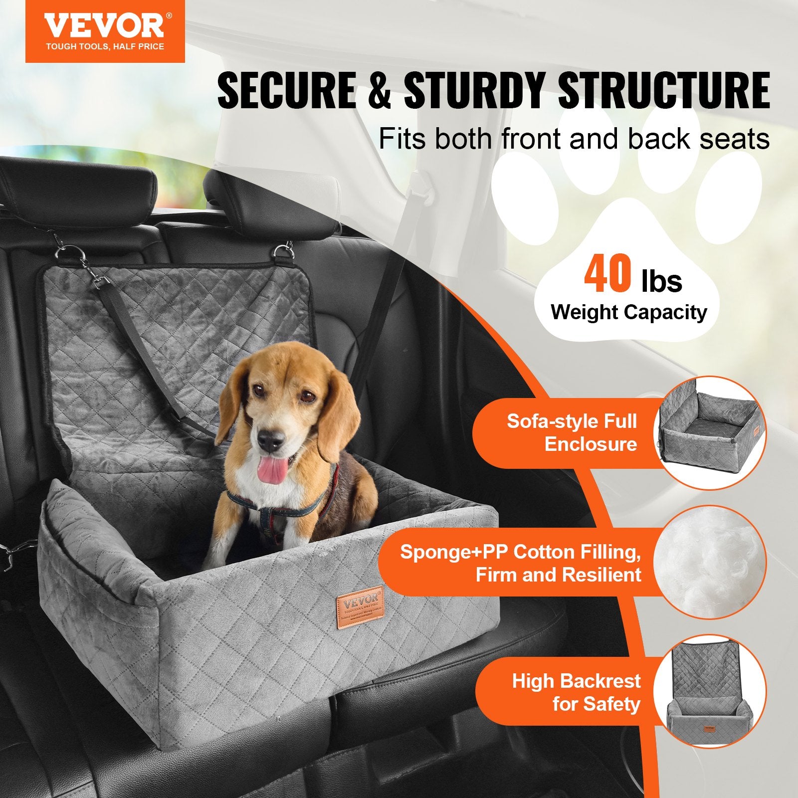 Dog Booster Car Seat Pet — view 3