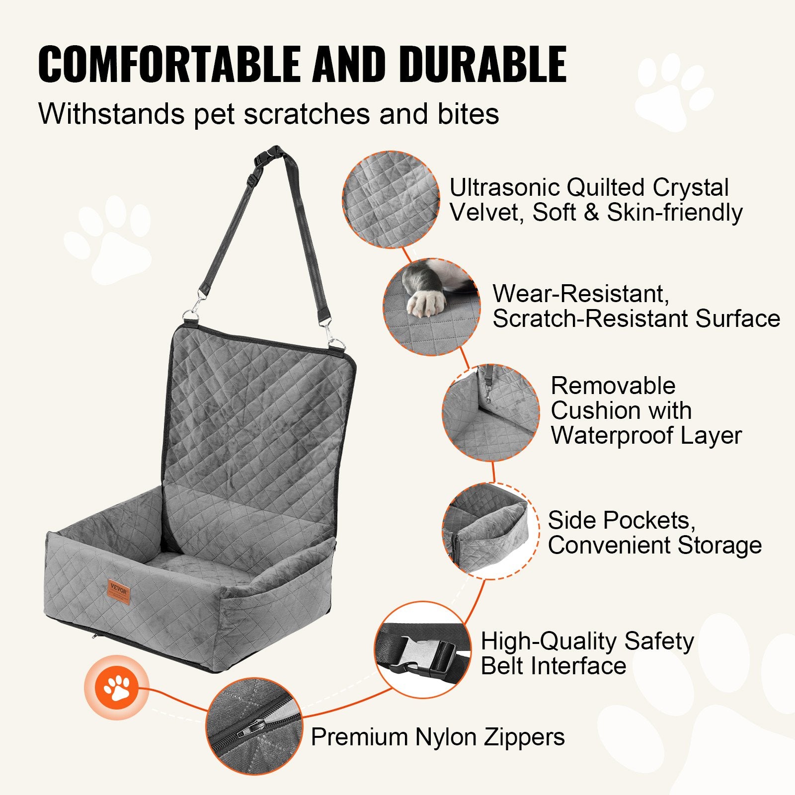 Dog Booster Car Seat Pet — view 4