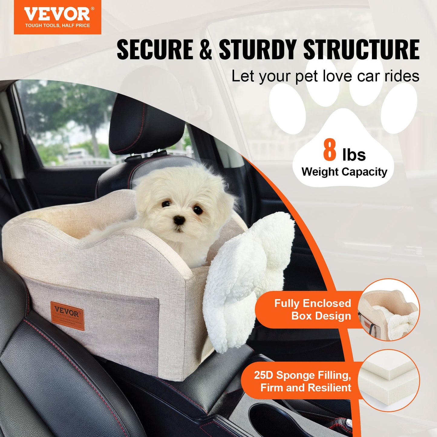 Center Console Dog Car Seat — view 3