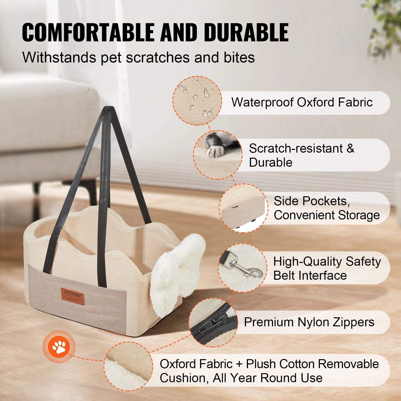 Center Console Dog Car Seat — view 4