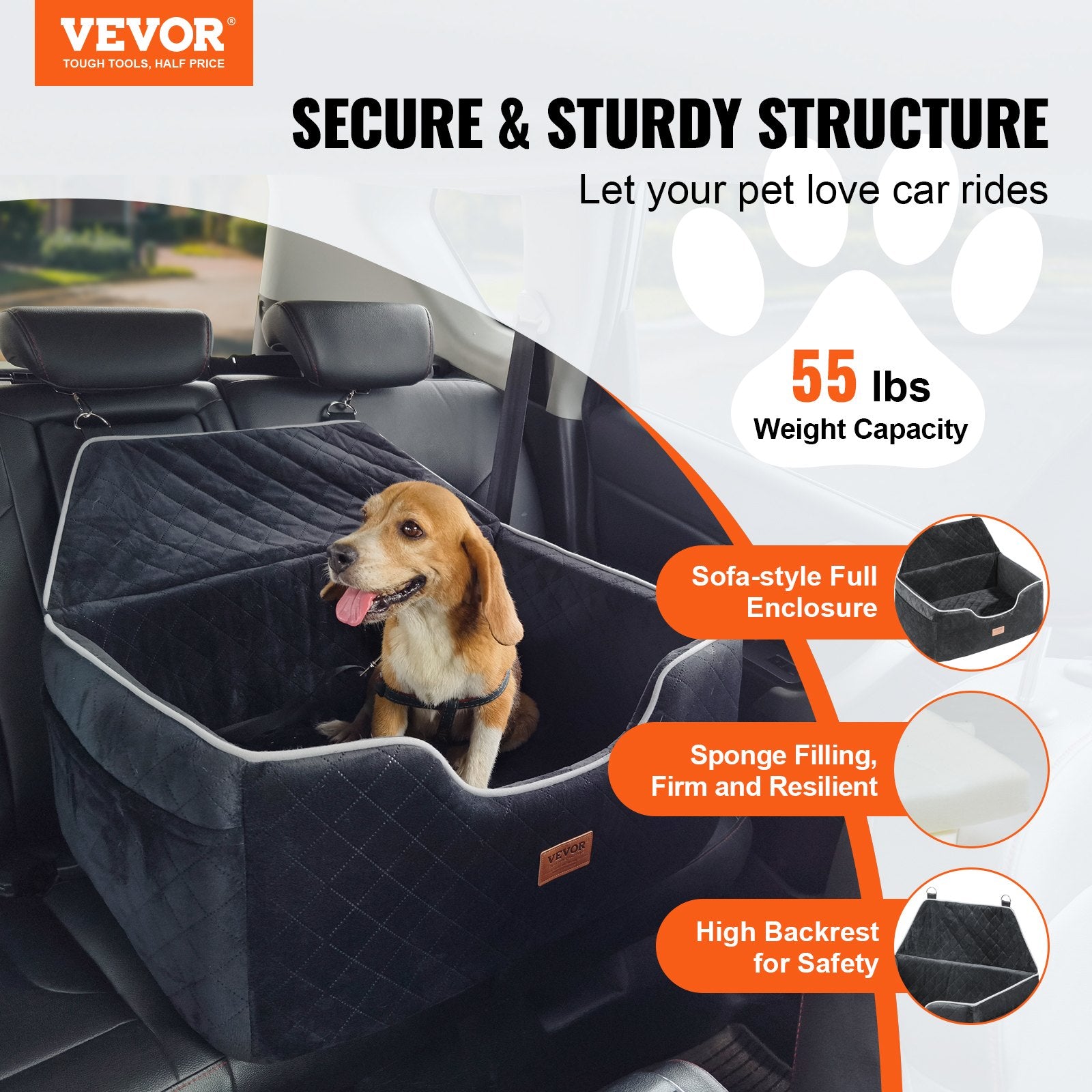 Dog Booster Car Seat Pet — view 3