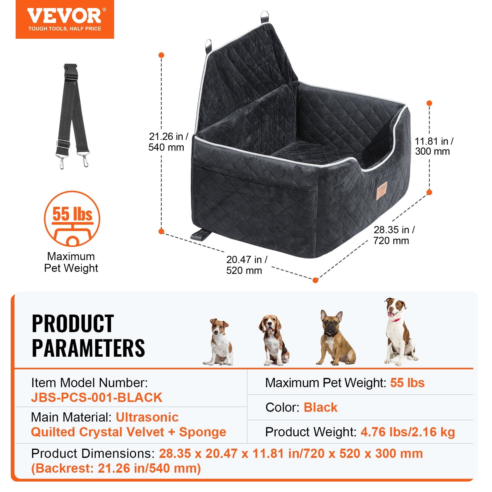 Dog Booster Car Seat Pet — view 8