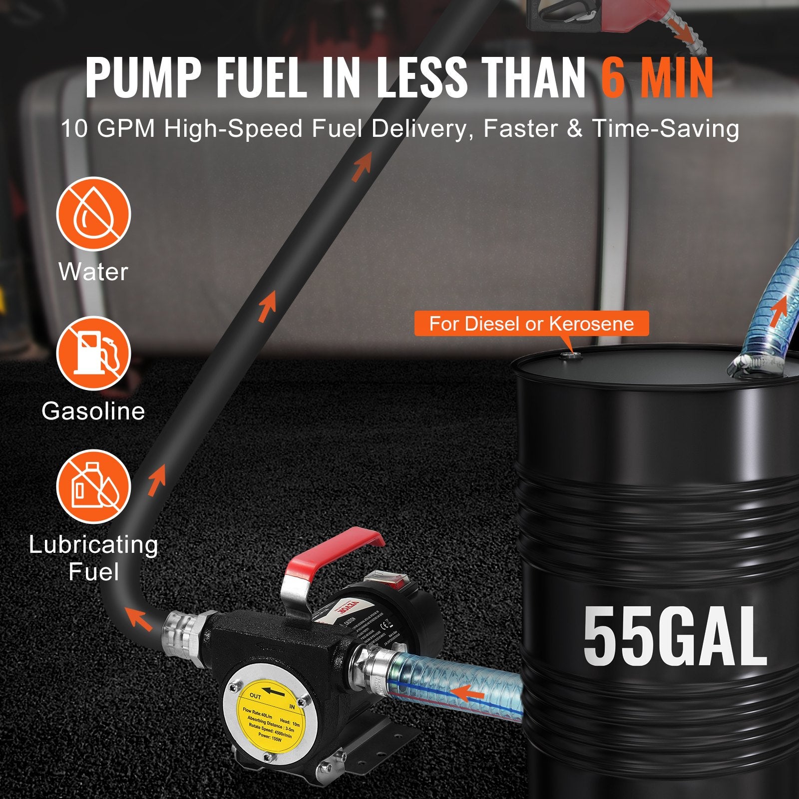 Fuel Transfer Pump, 12V DC — view 4