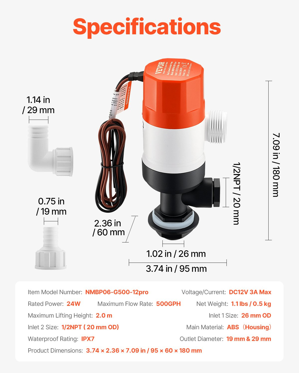Livewell Pump for Boat 12V — view 8