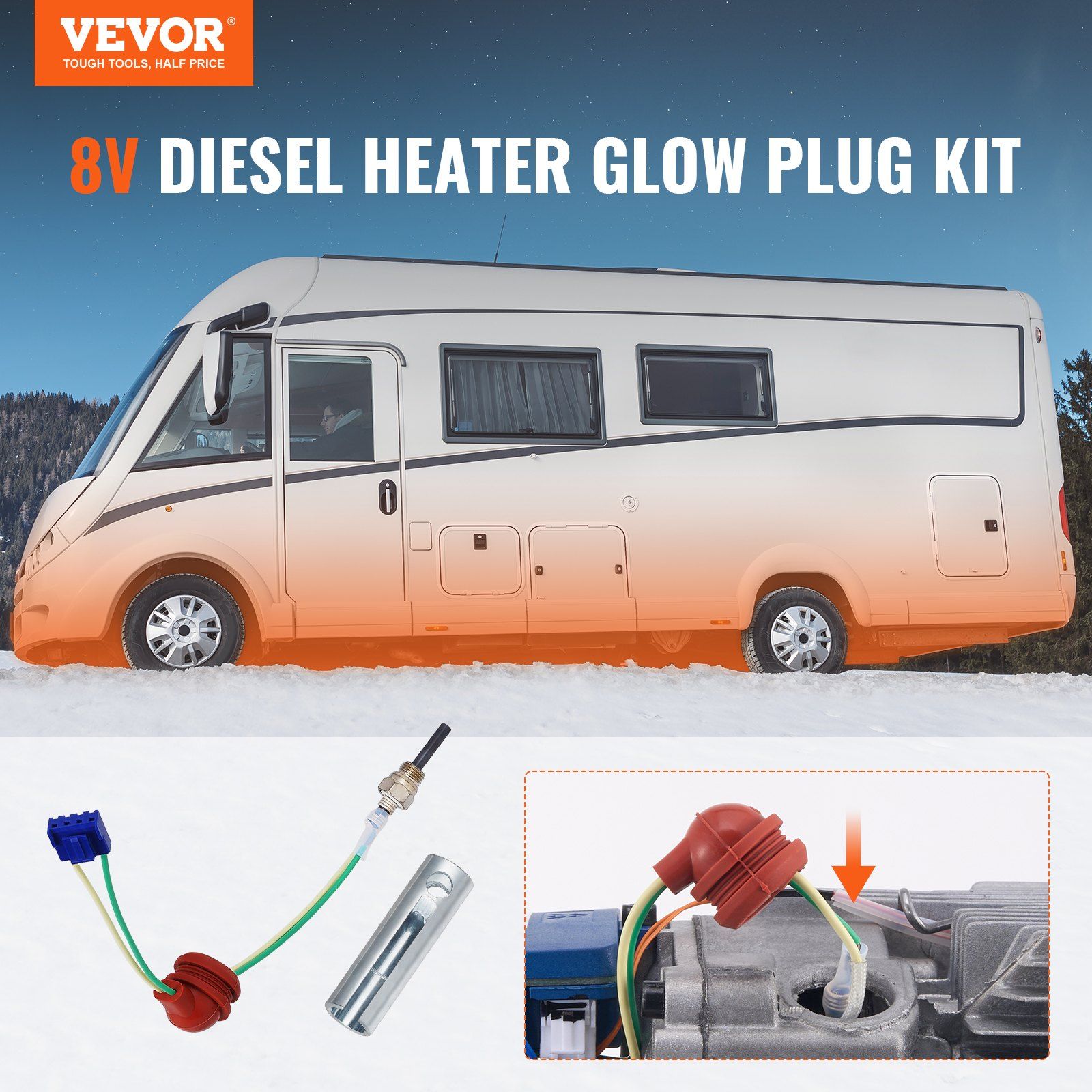 Ceramic diesel heater glow plug repair kit — view 3