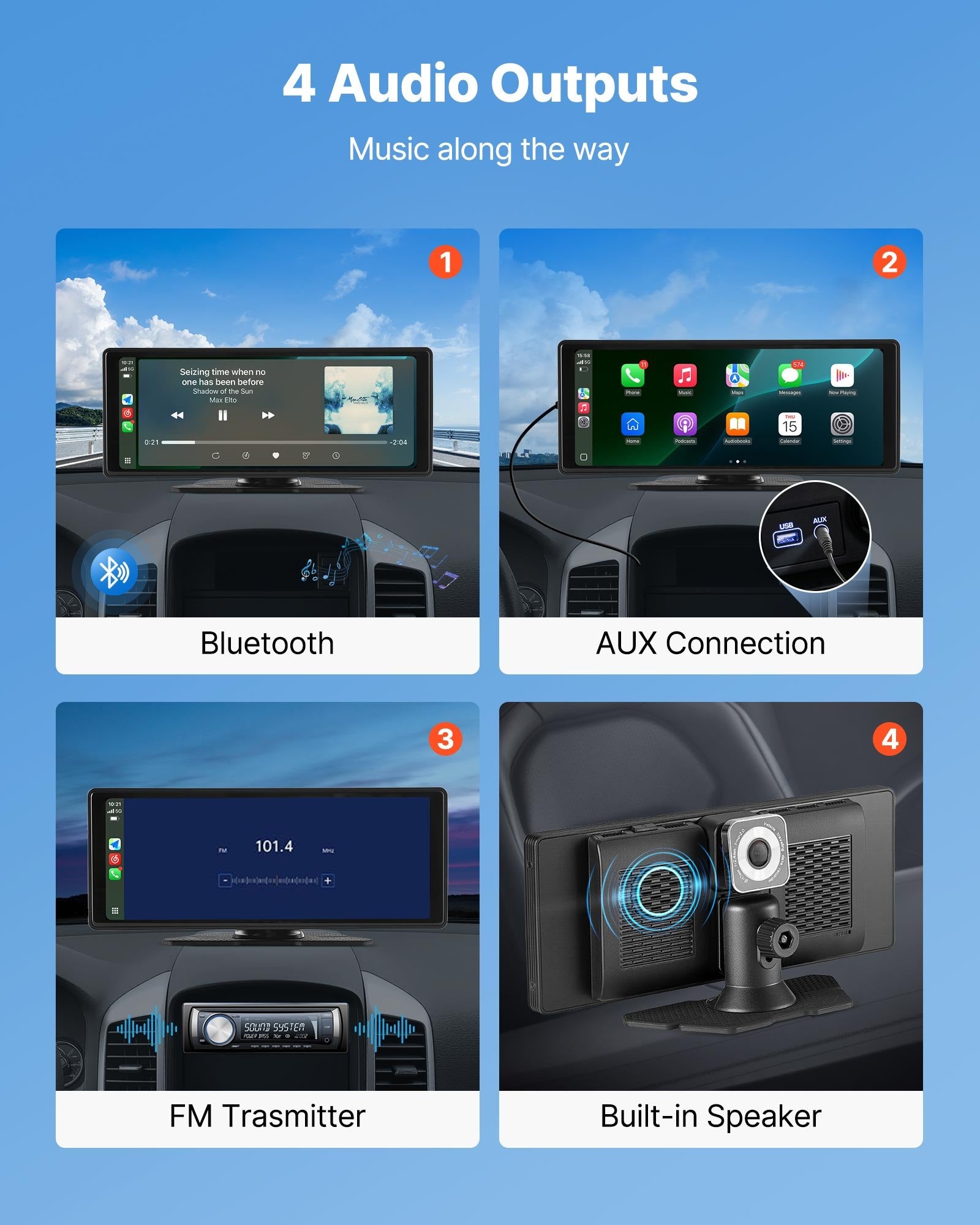 Car Stereo Radio CarPlay Touchscreen — view 6