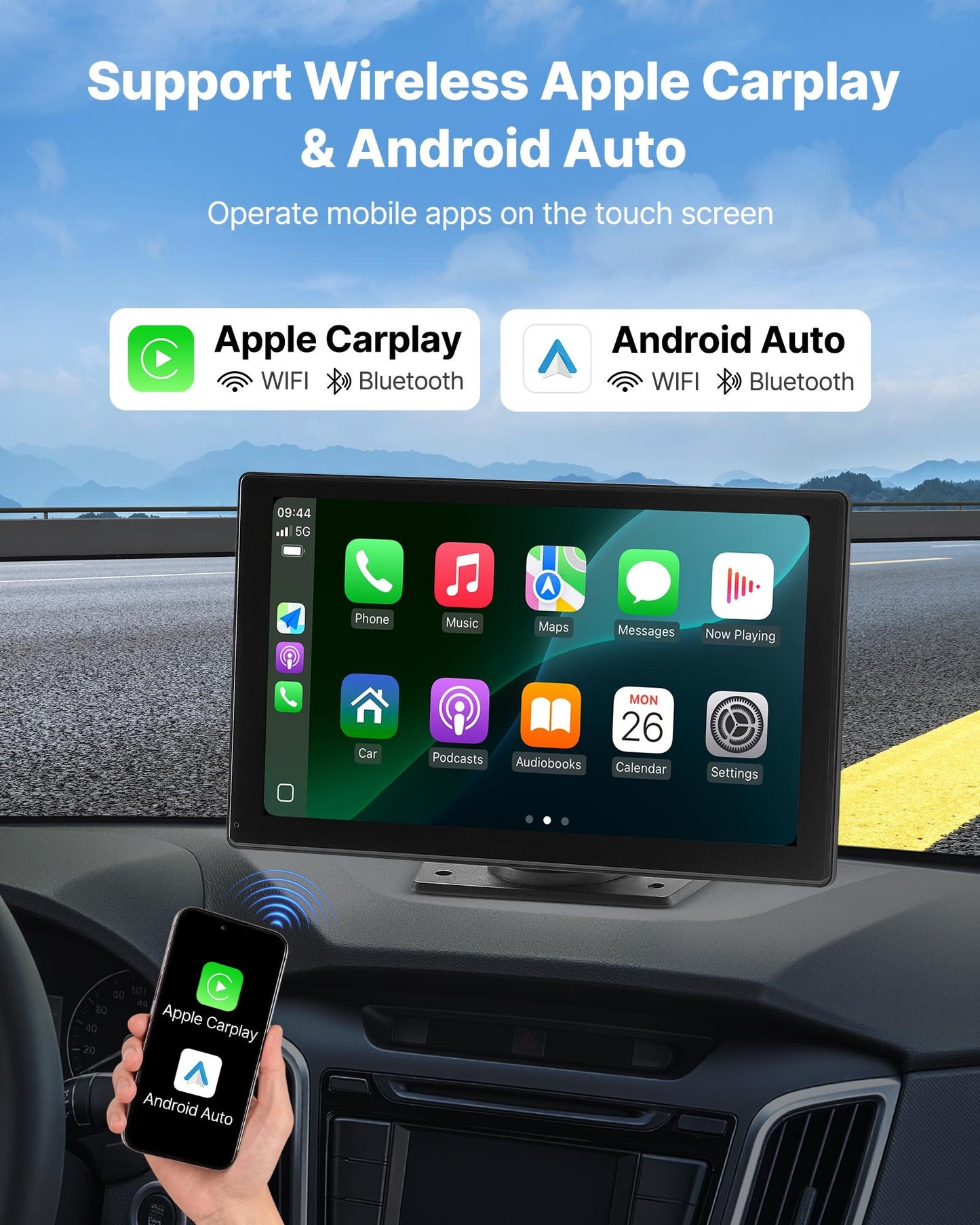 Car Stereo Radio CarPlay Touchscreen — view 3