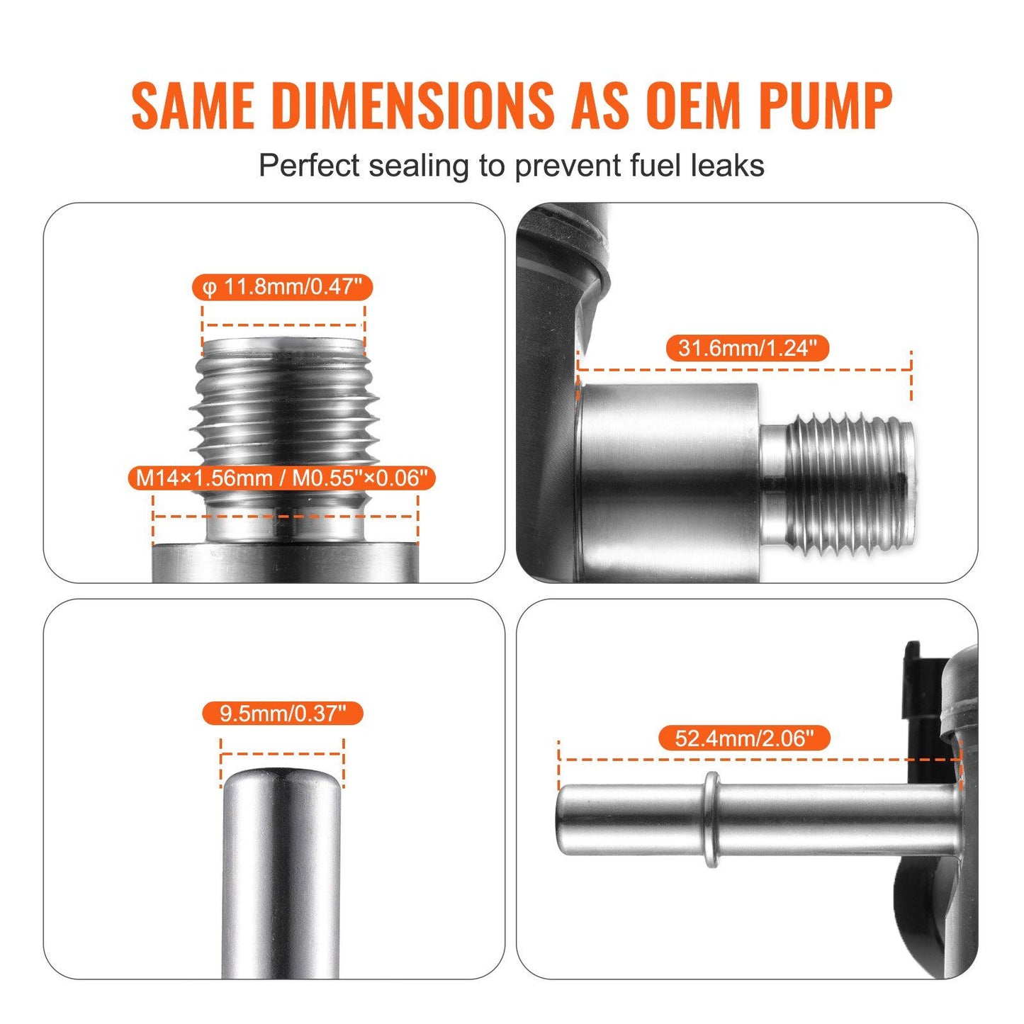 High pressure fuel pump with gasket and bolts — view 6