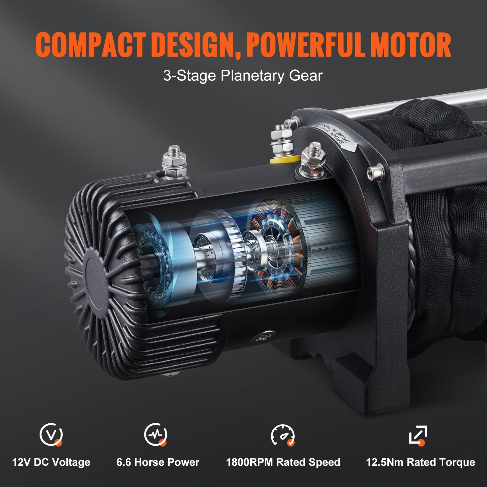 Electric Winch, 4536 kg Load — view 4