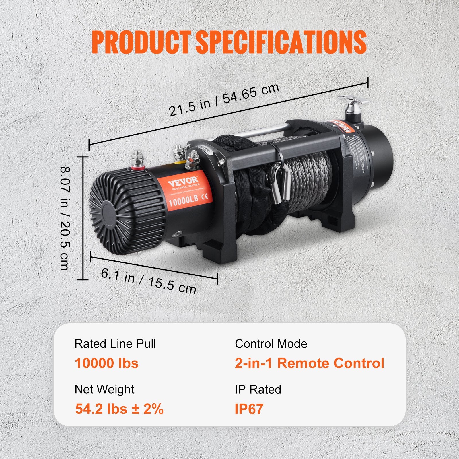 Electric Winch, 4536 kg Load — view 8