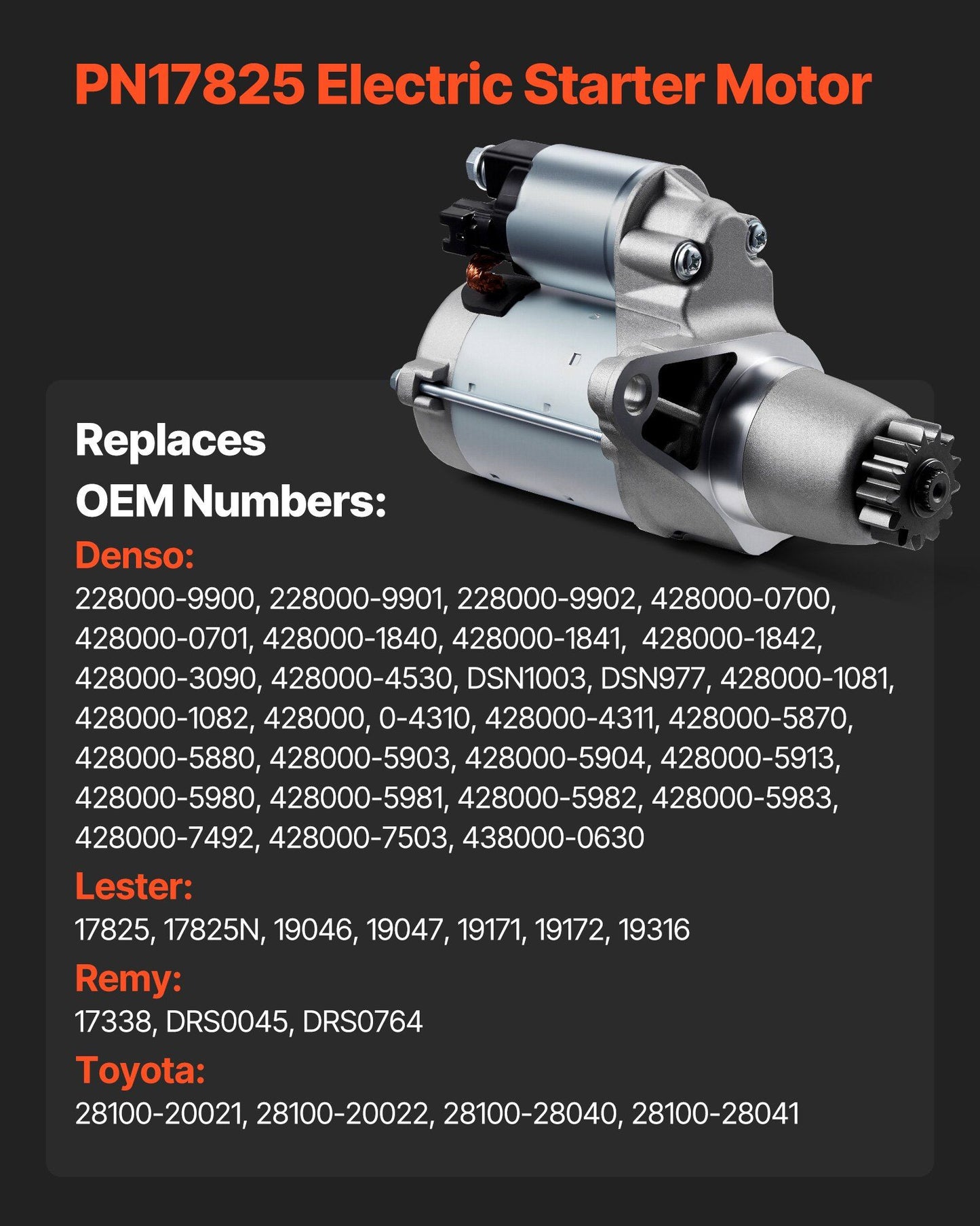Starter 17825 motor replacement — view 4