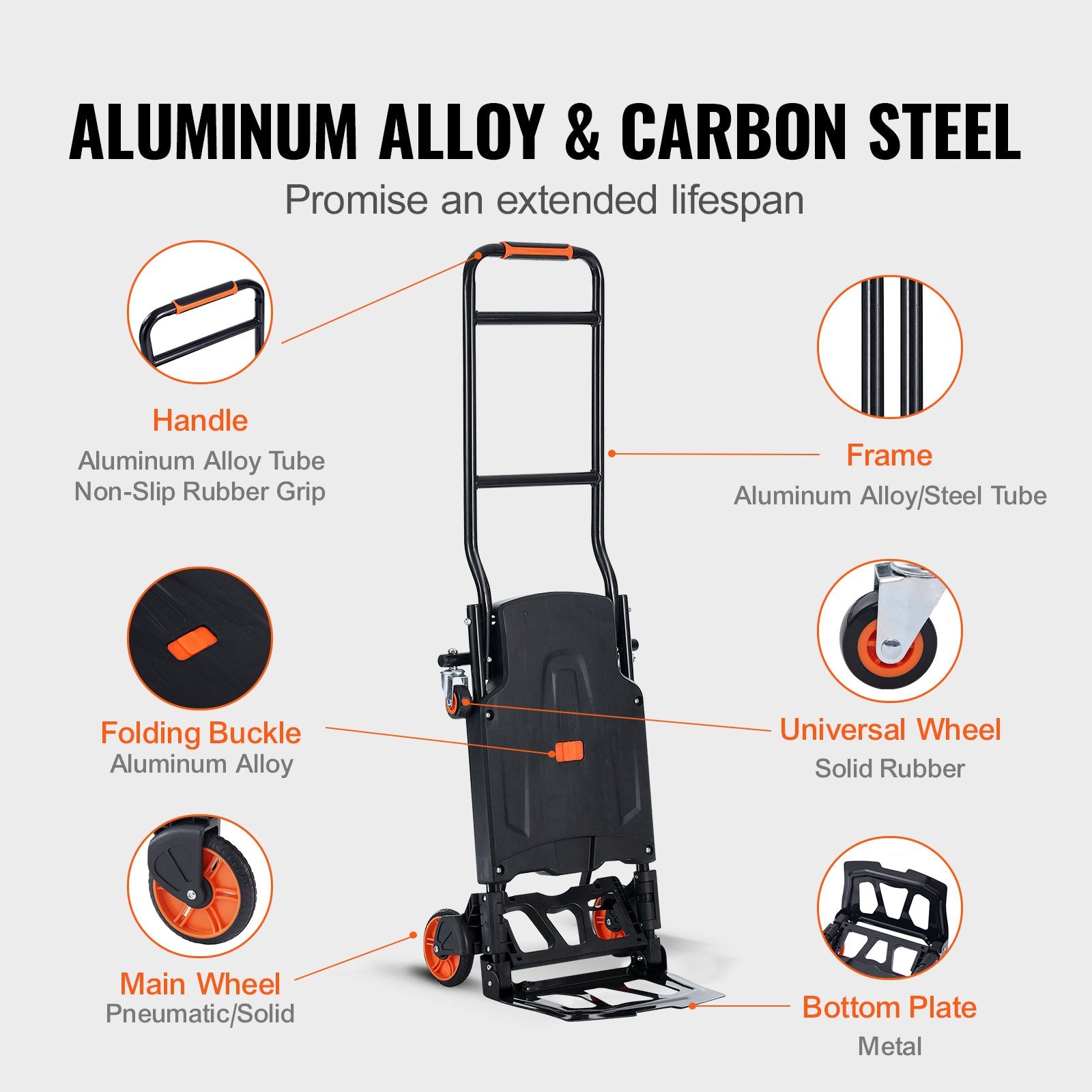 Aluminum Hand Truck, 2 in — view 5