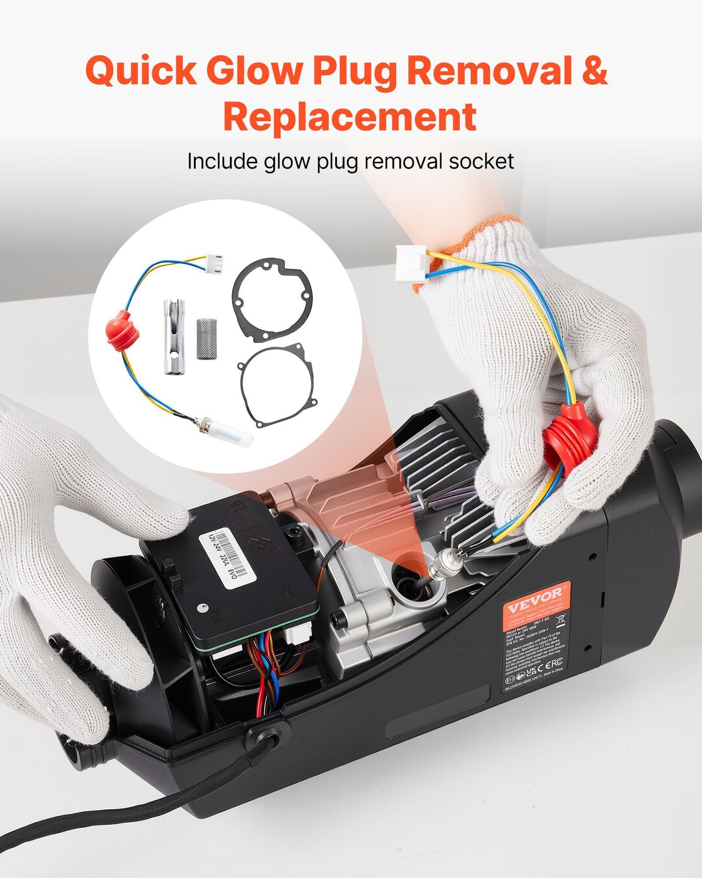 8V diesel heater glow plug repair kit — view 7