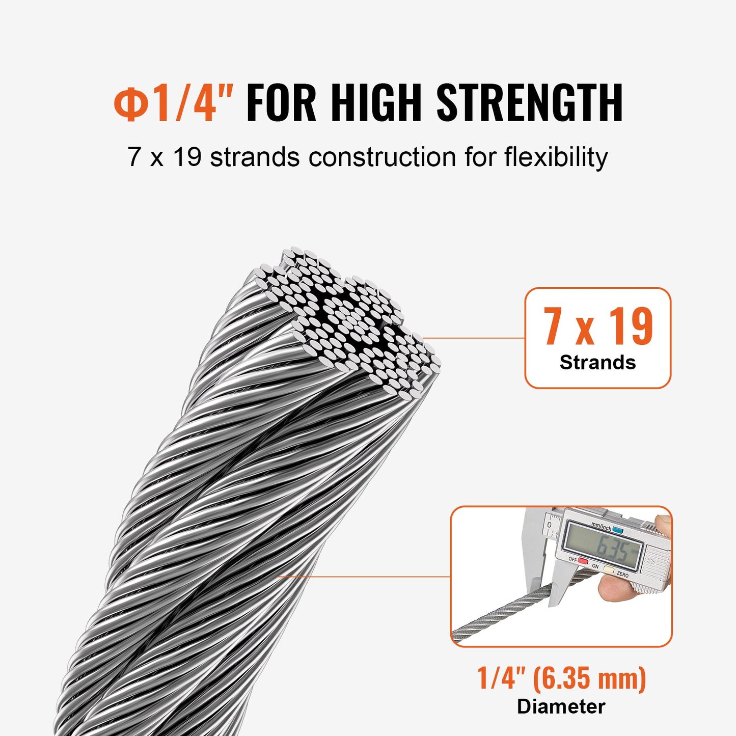 Carbon Steel Cable 6.35 mm — view 4