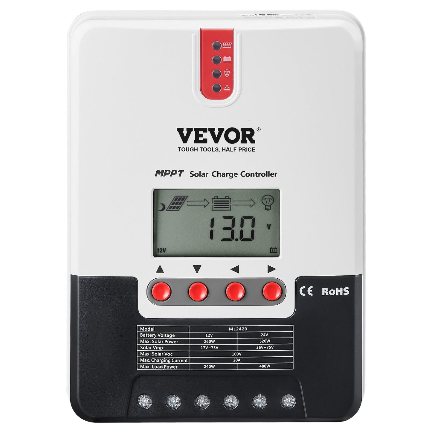 20A MPPT Solar Charge Controller — view 2
