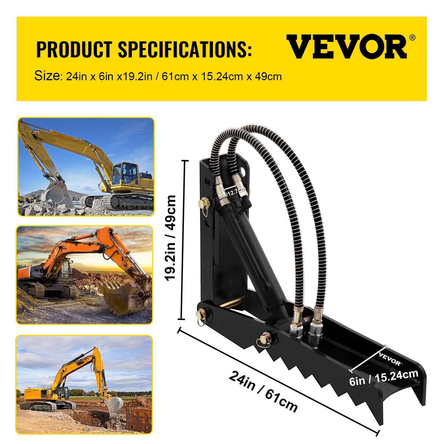 61cm Hydraulic Backhoe Excavator Thumb — view 8