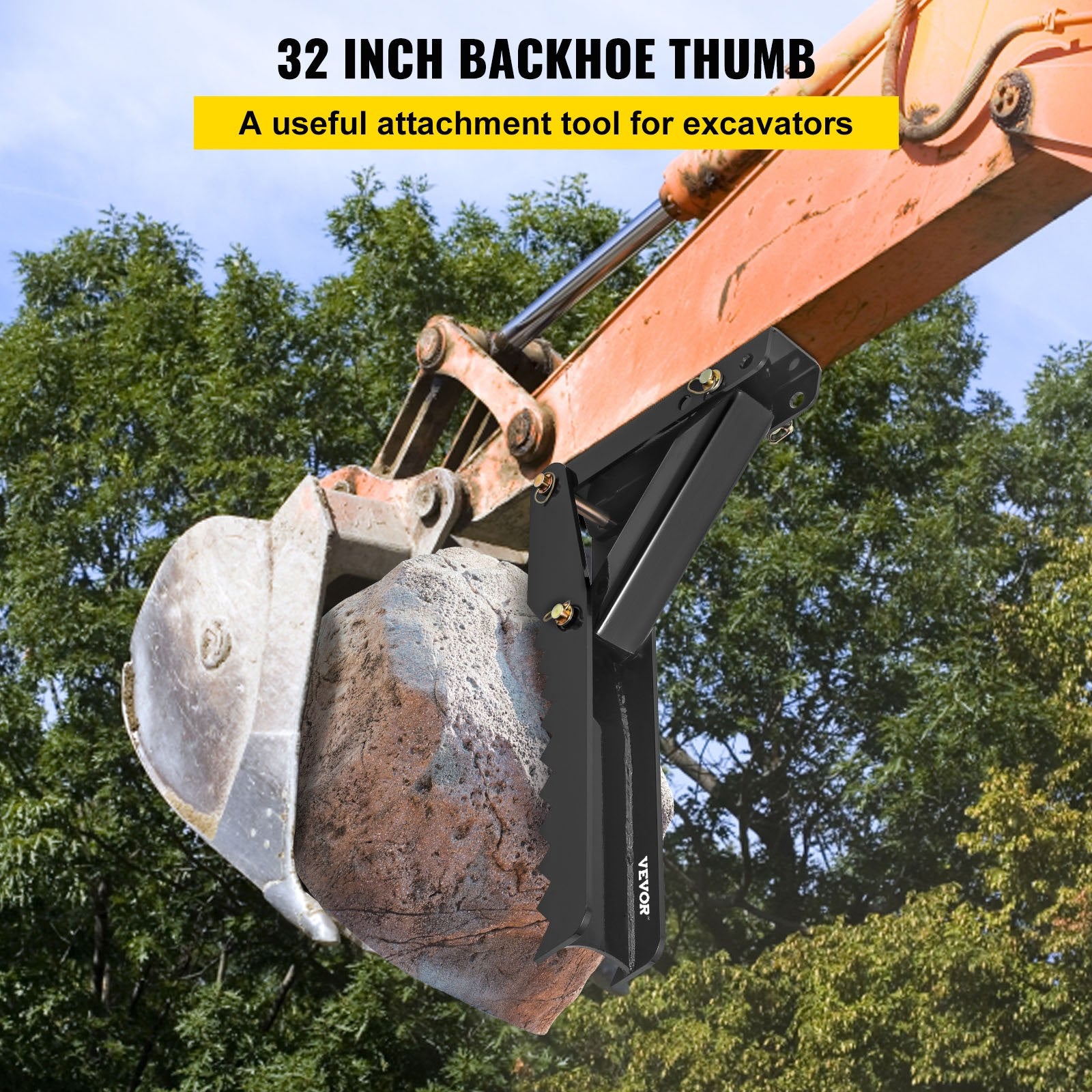 32 inch Backhoe Excavator Thumb — view 3
