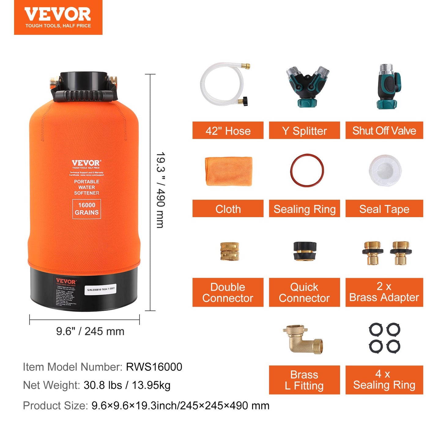 RV Water Softener, 16,000 Grain — view 8