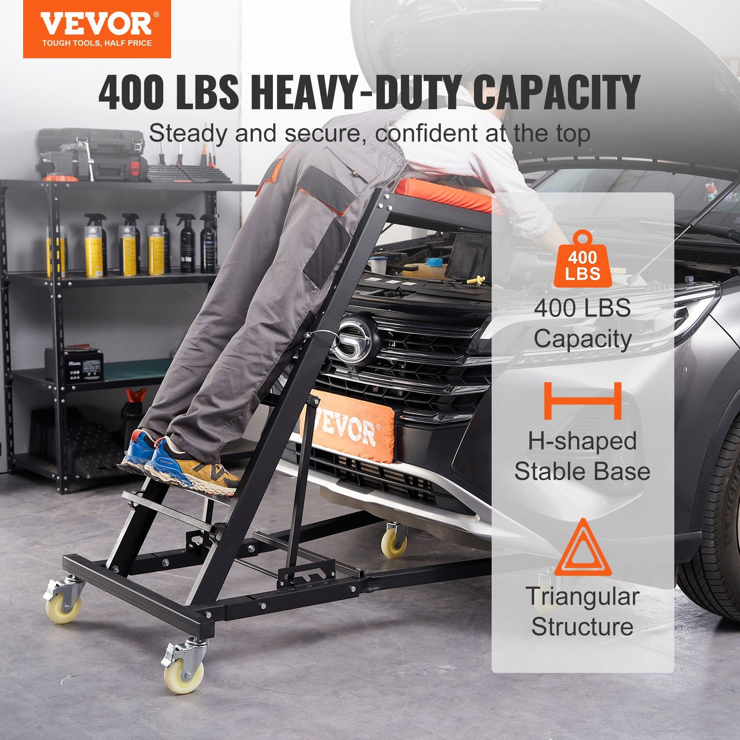 Automotive Topside Creeper, with Adjustable — view 3
