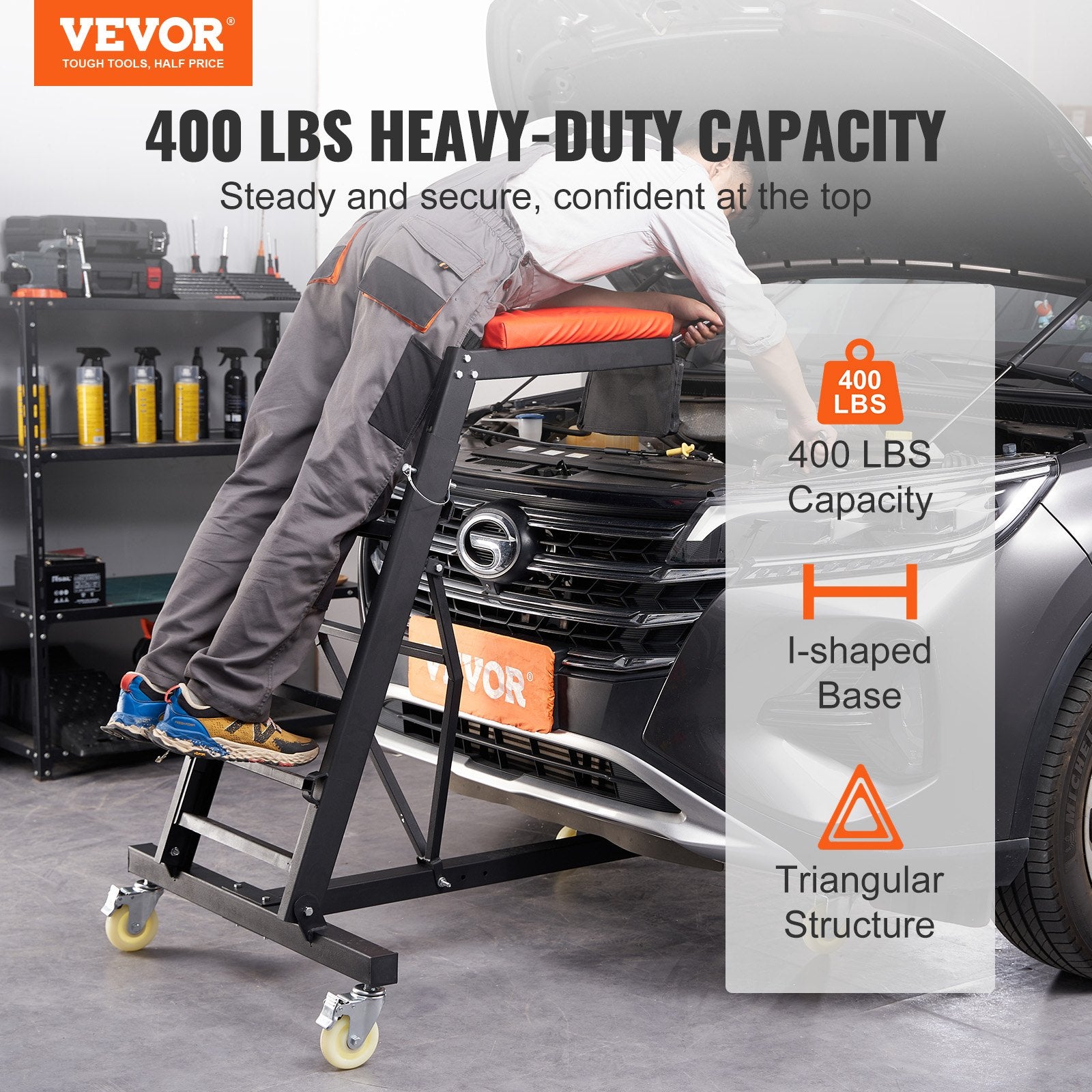 Automotive Topside Creeper with Adjustable Height — view 3