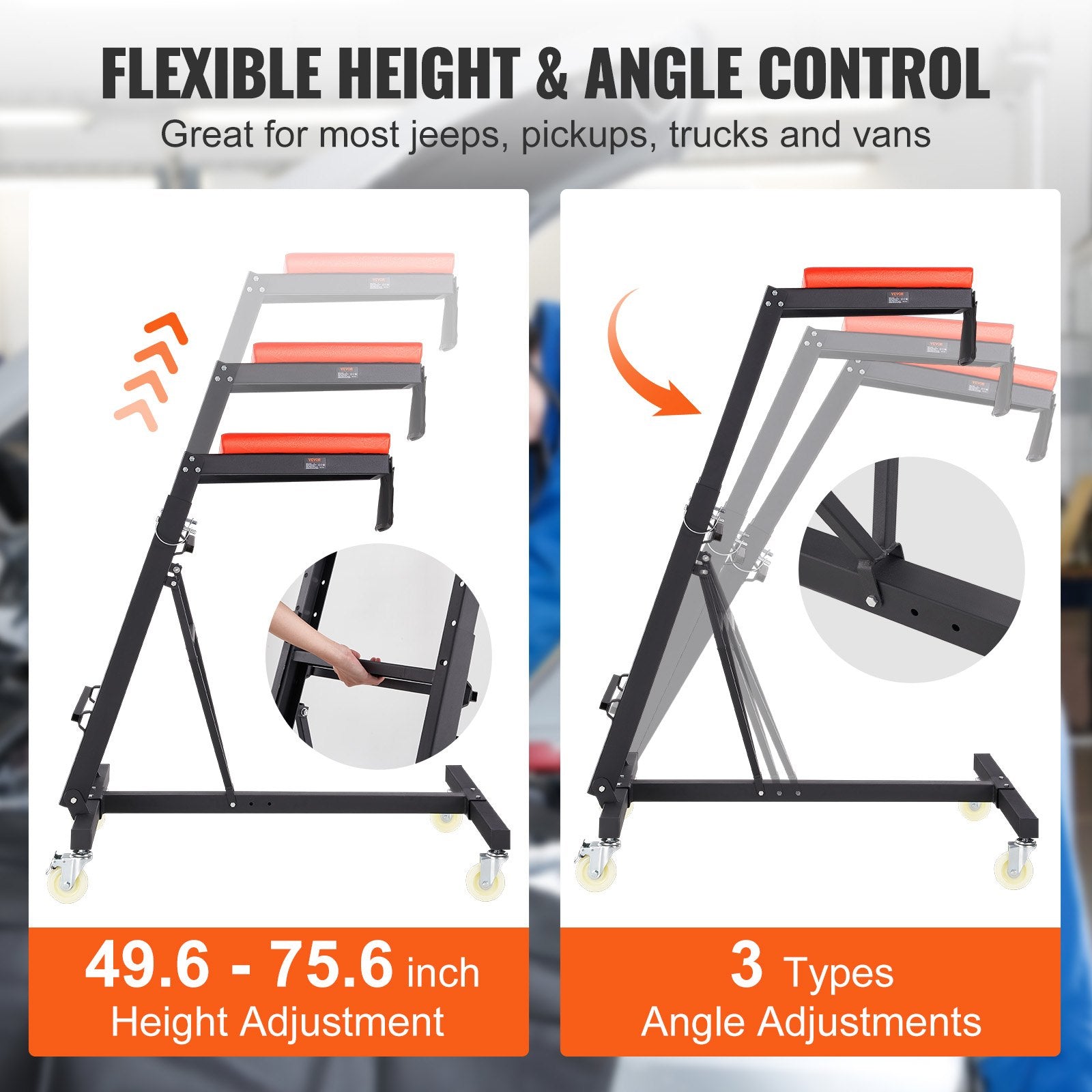 Automotive Topside Creeper with Adjustable Height — view 4