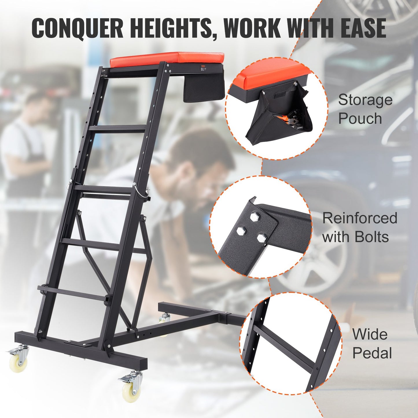 Automotive Topside Creeper with Adjustable Height — view 7