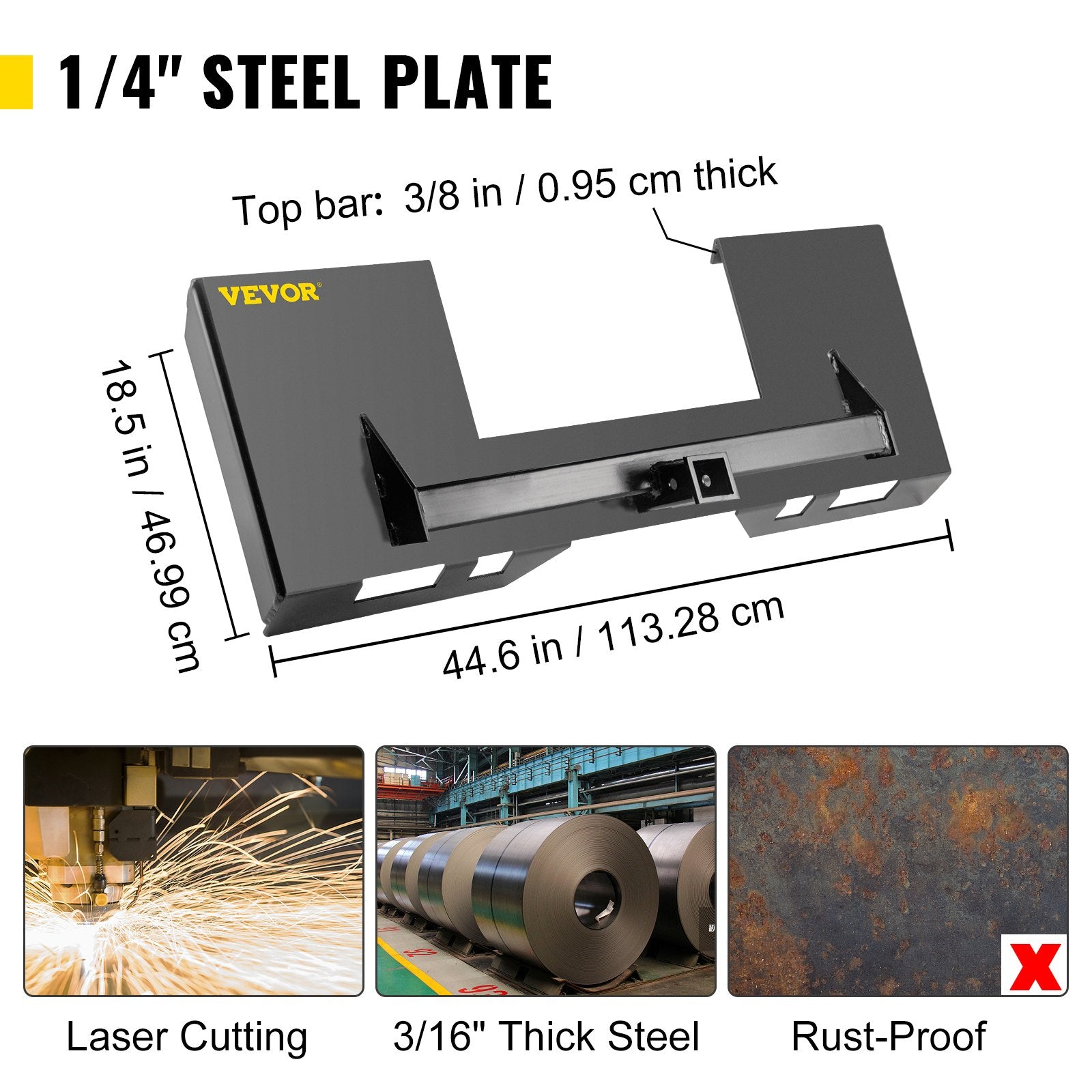 Universal Skid Steer Mount Plate — view 3
