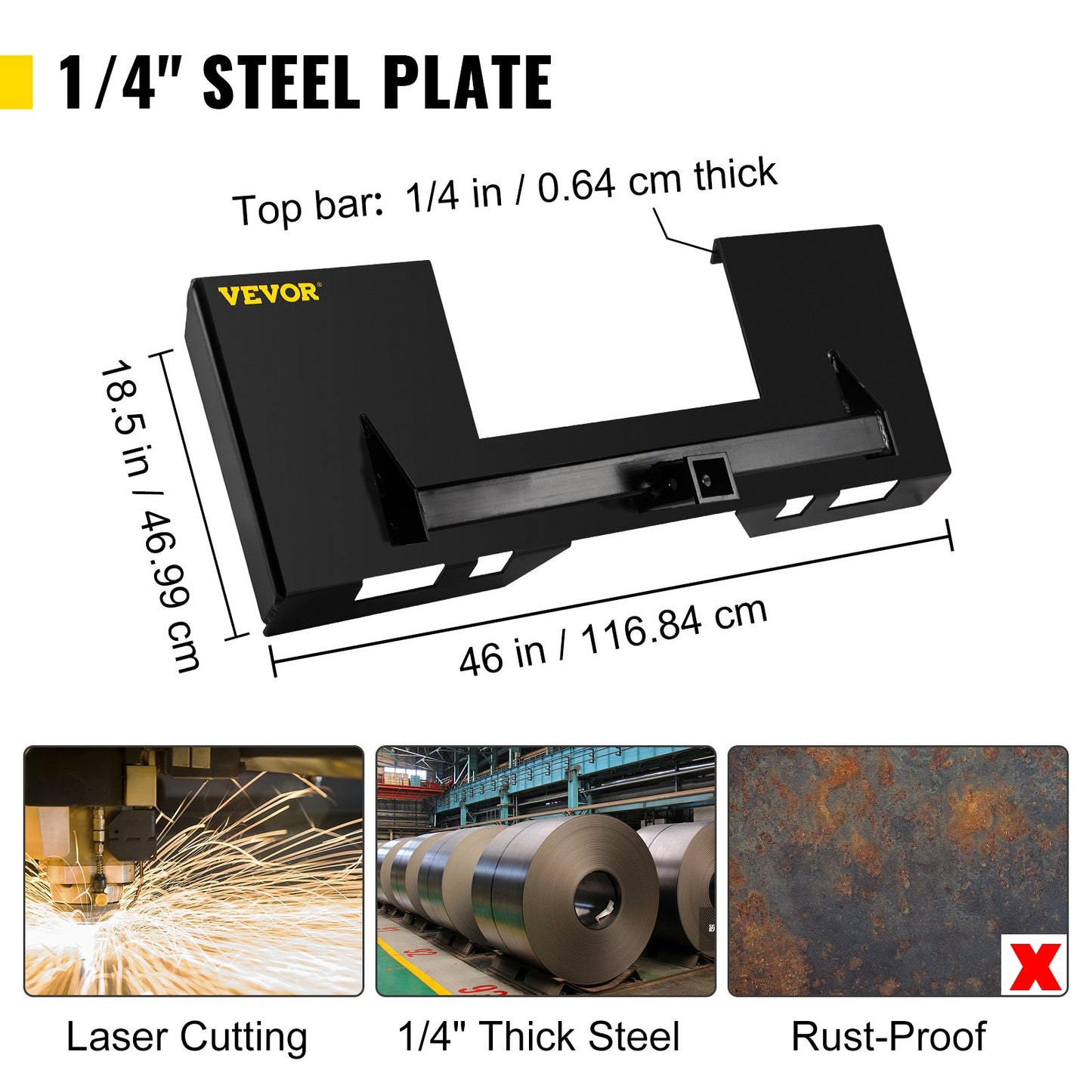 Universal Skid Steer Mount Plate — view 3