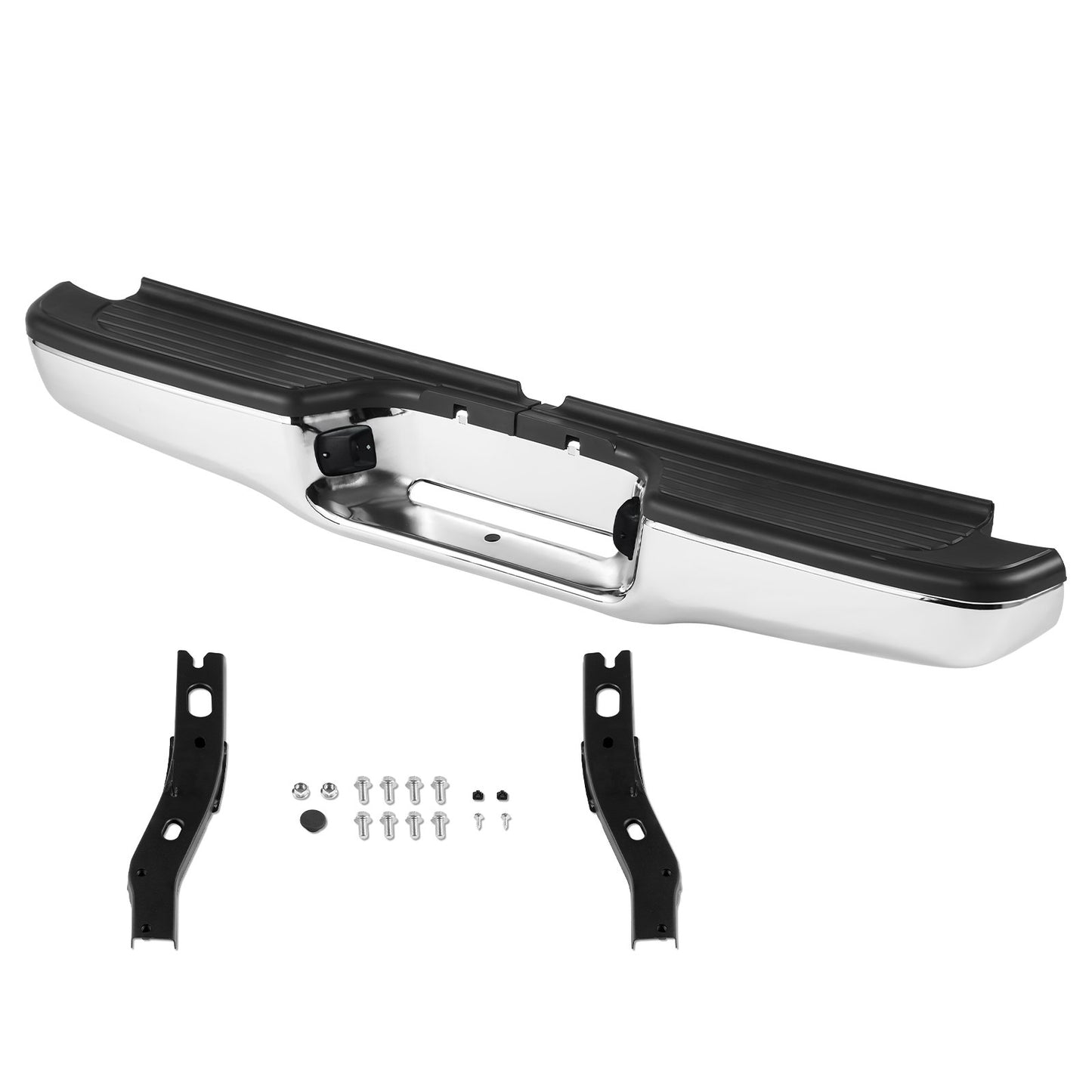 Rear Step Bumper Chrome Steel — view 2