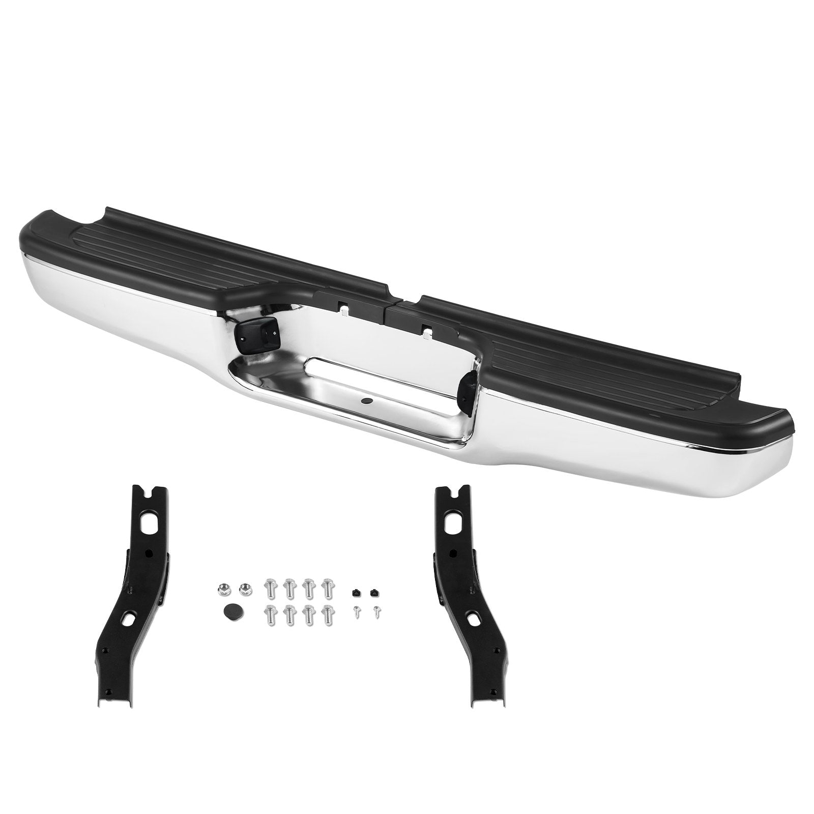Rear Step Bumper Chrome Steel — view 2
