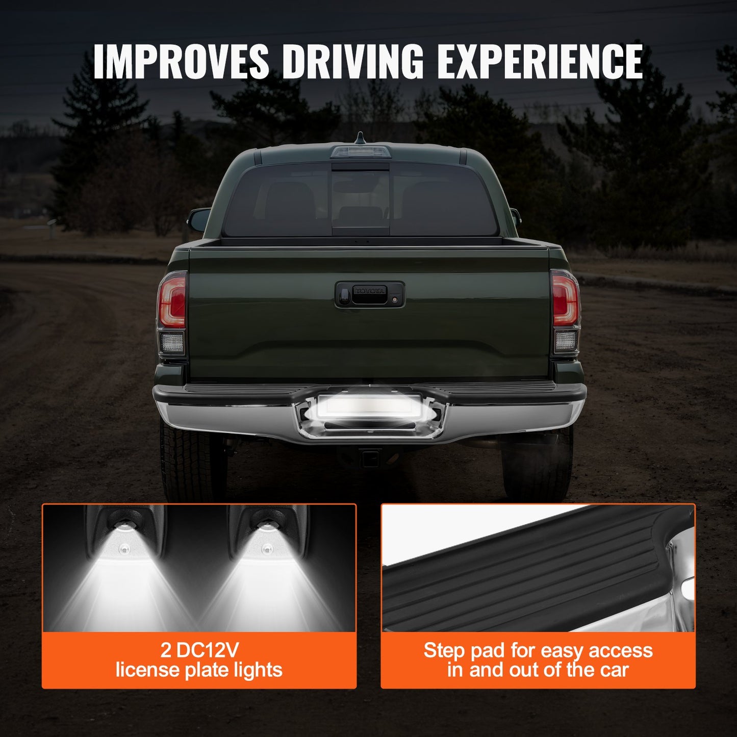 Rear Step Bumper Chrome Steel — view 7