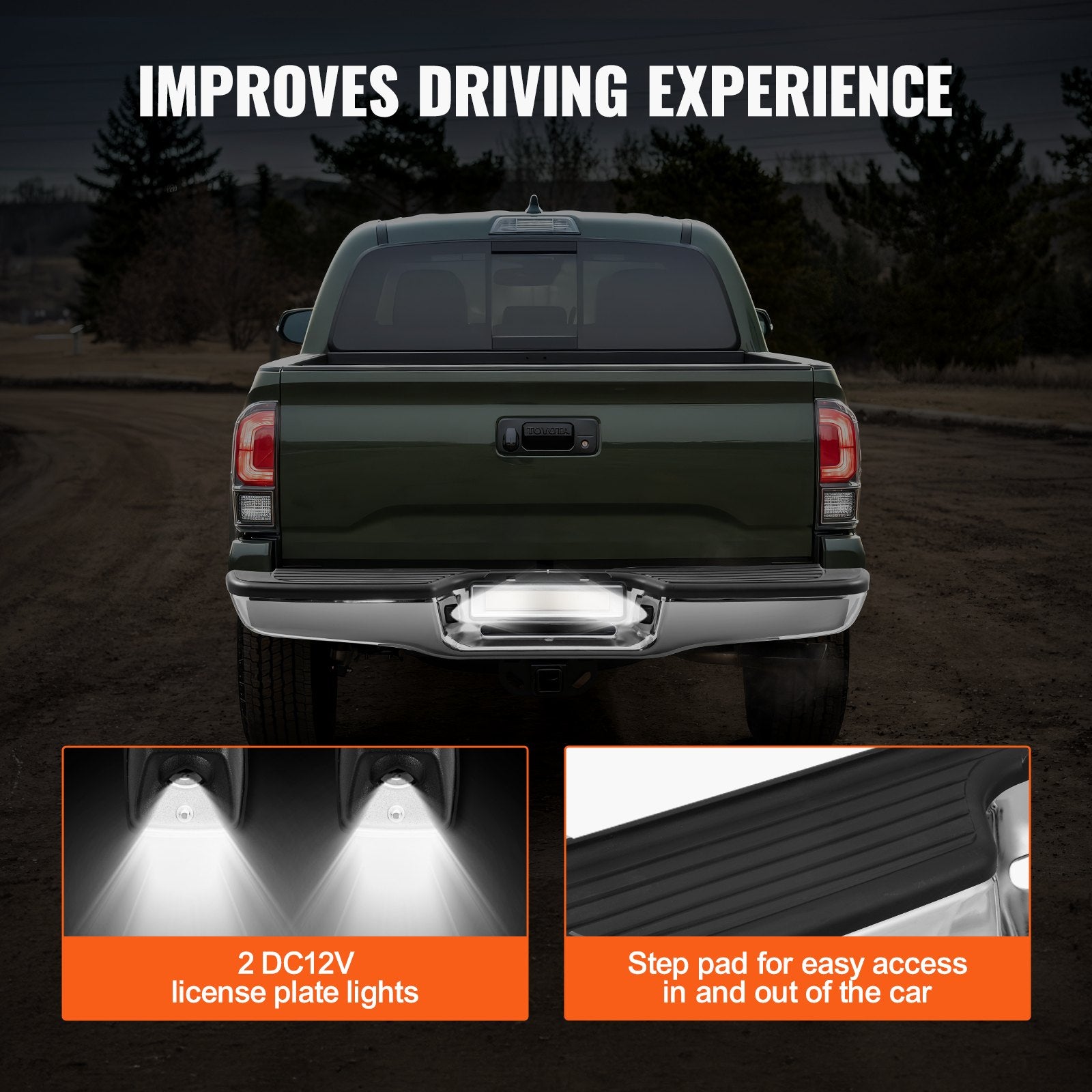 Rear Step Bumper Chrome Steel — view 7