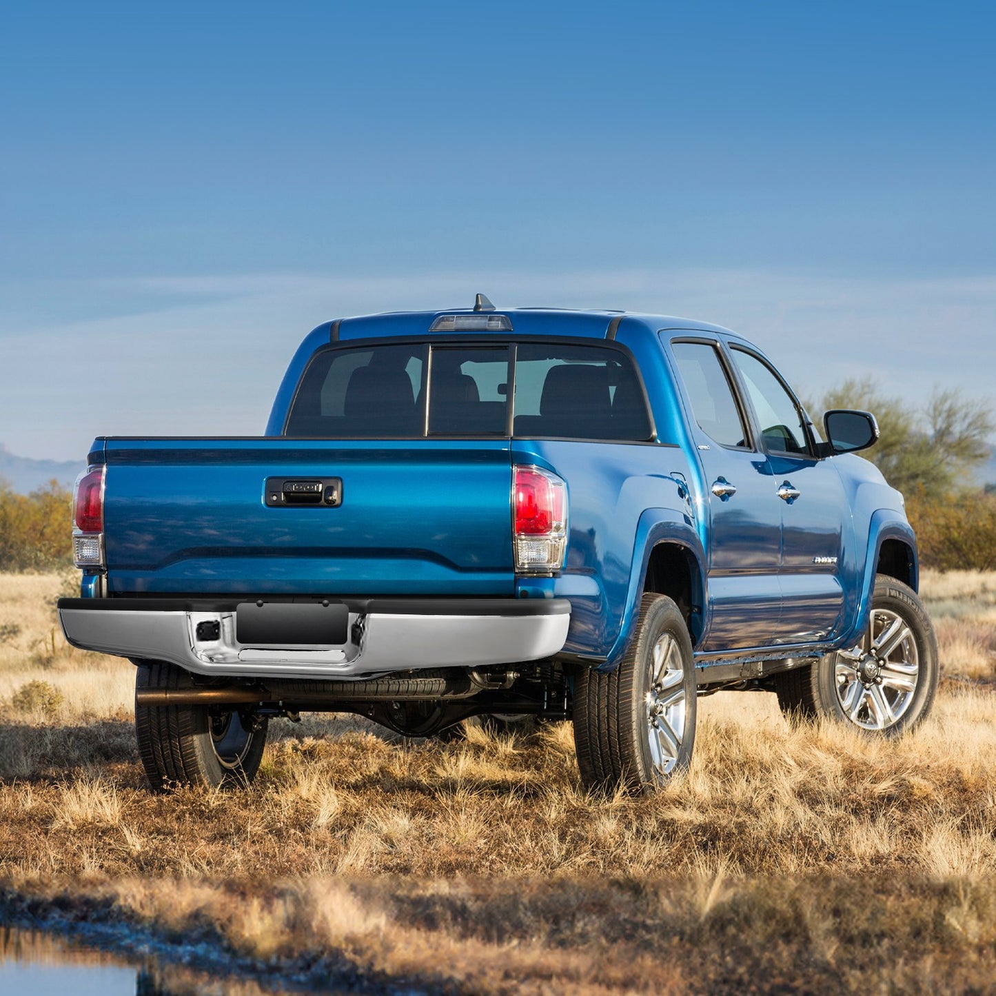 Rear Step Bumper Chrome Steel — view 9