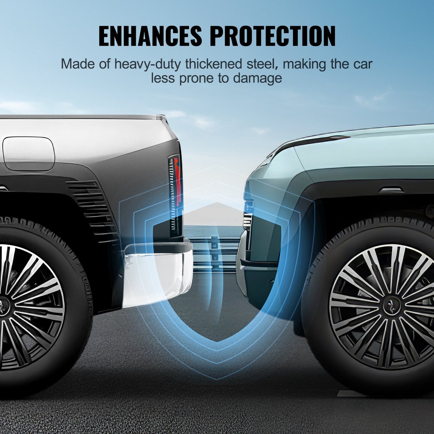 Rear Step Bumper Chrome Steel — view 5