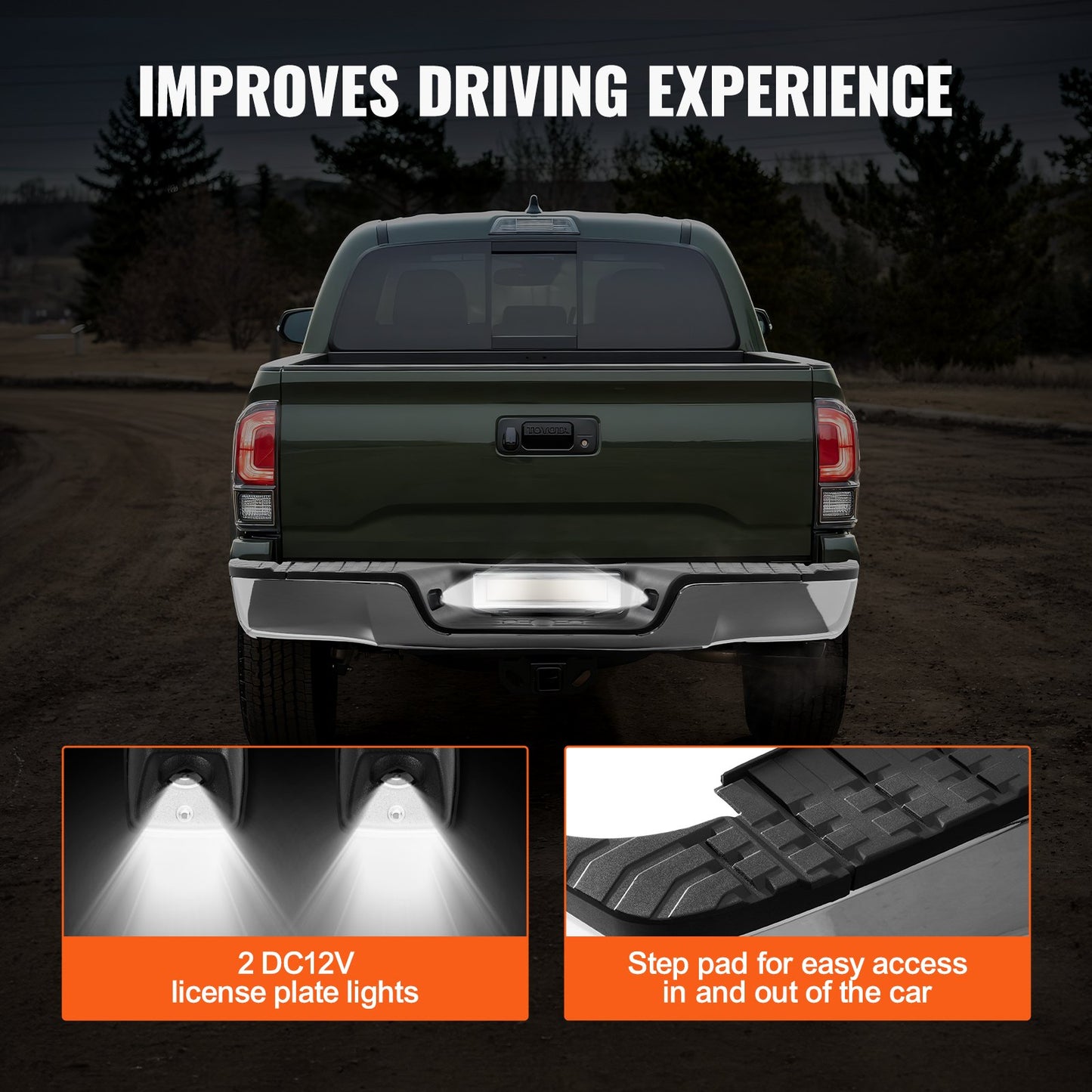 Rear Step Bumper Chrome Steel — view 7