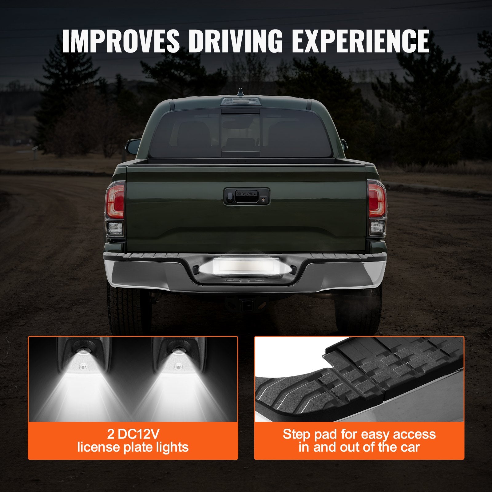 Rear Step Bumper Chrome Steel — view 7