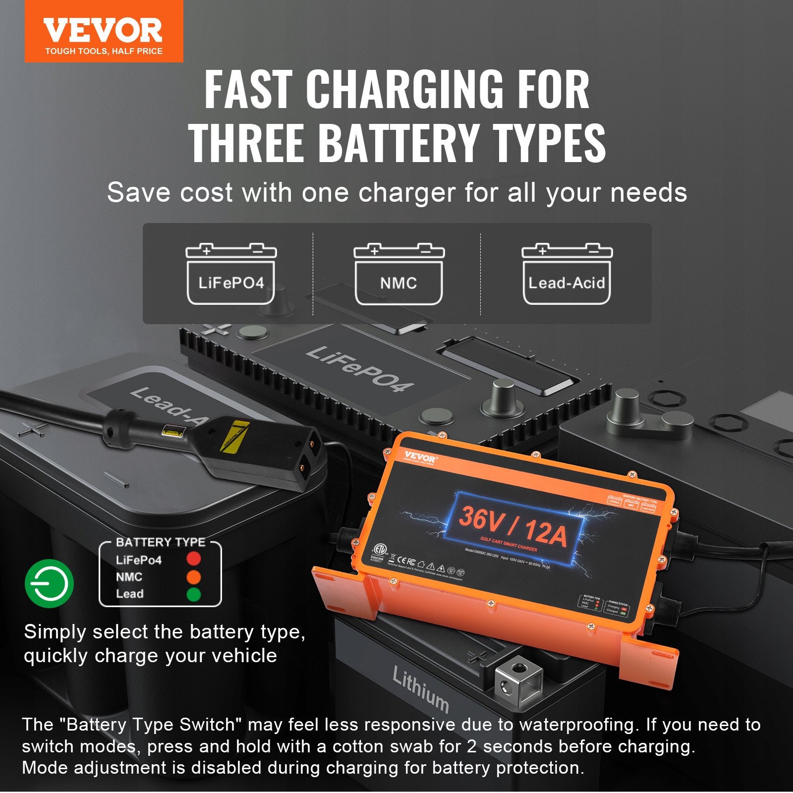 12 AMP Golf Cart Smart Battery — view 3