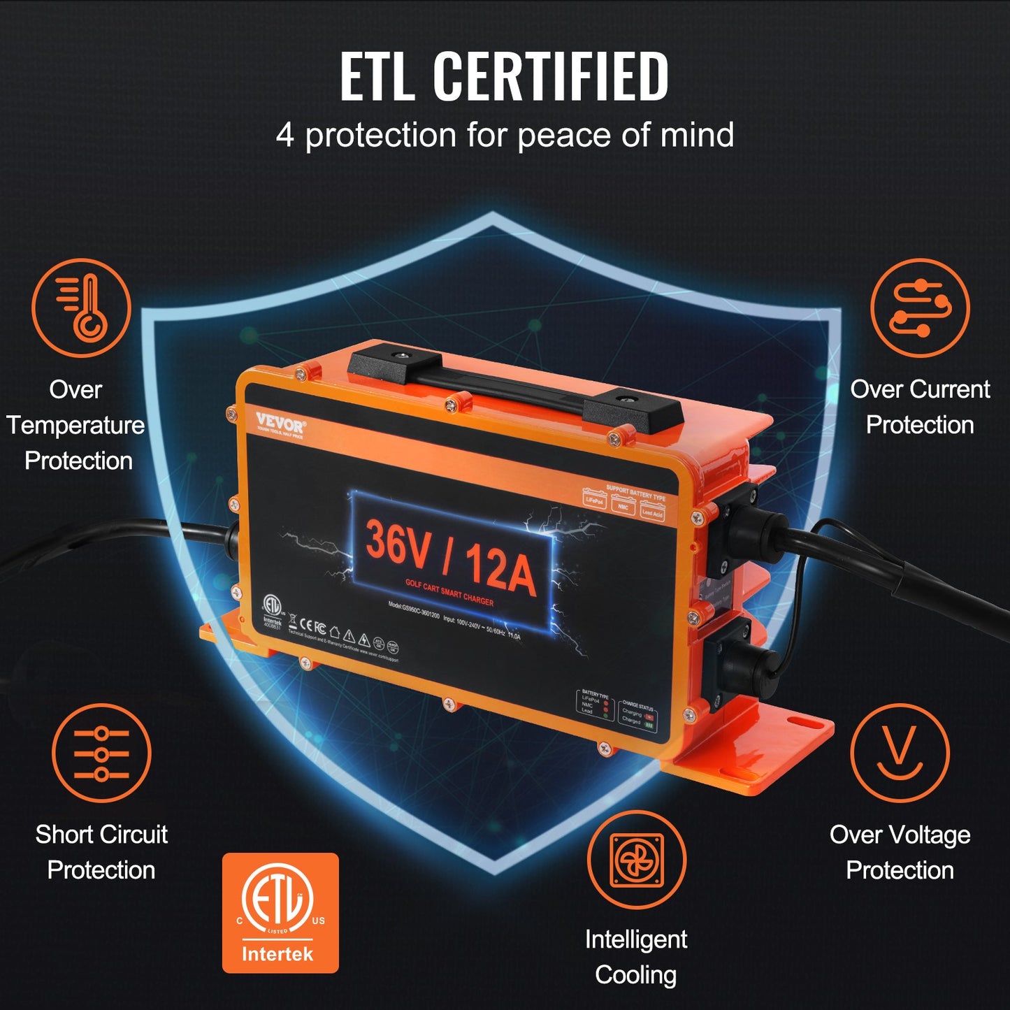 12 AMP Golf Cart Smart Battery — view 4