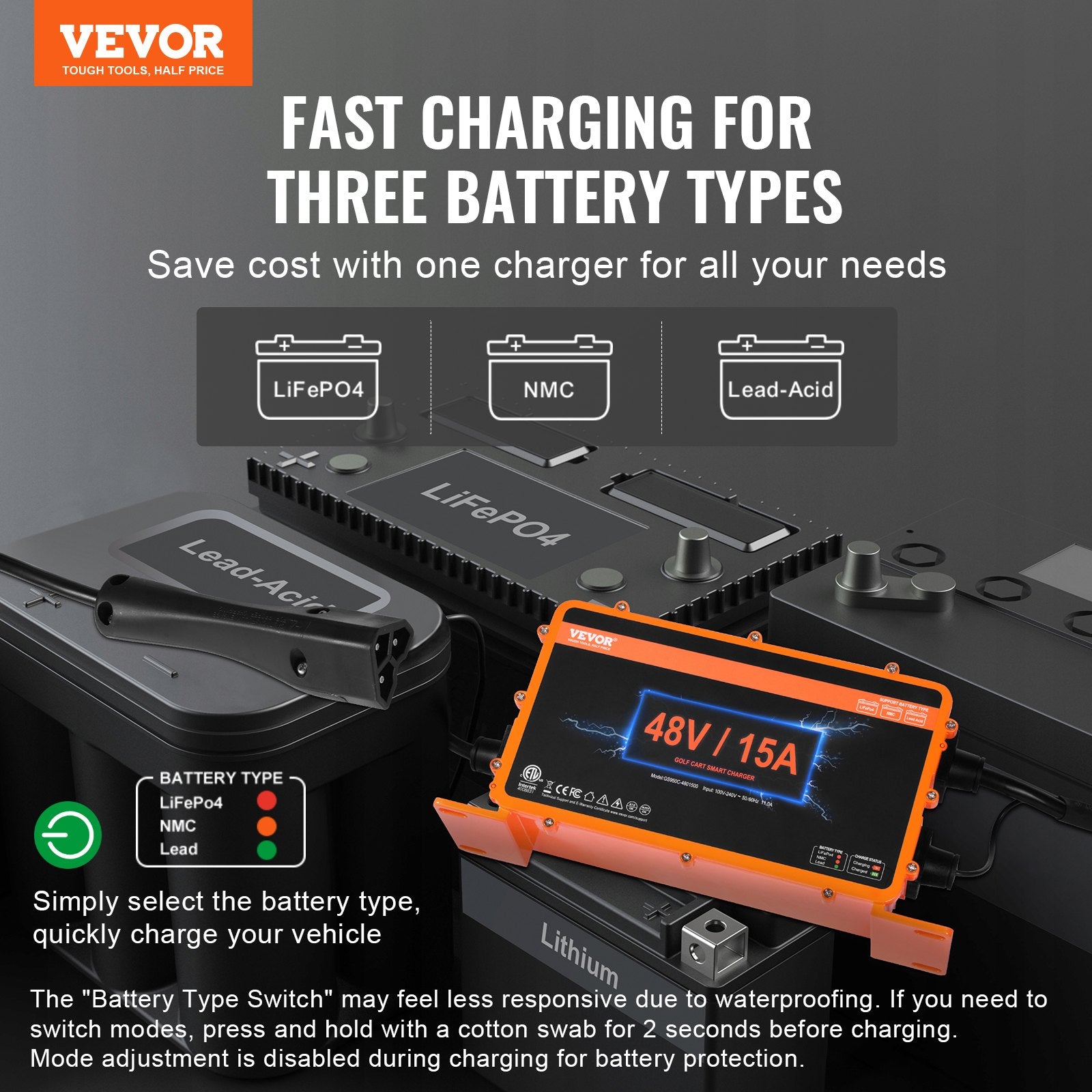 15 AMP Golf Cart Smart Battery — view 3